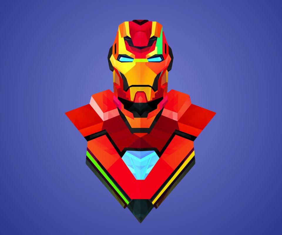 Free download wallpaper Abstract, Iron Man, Facets, Low Poly, Comics on your PC desktop