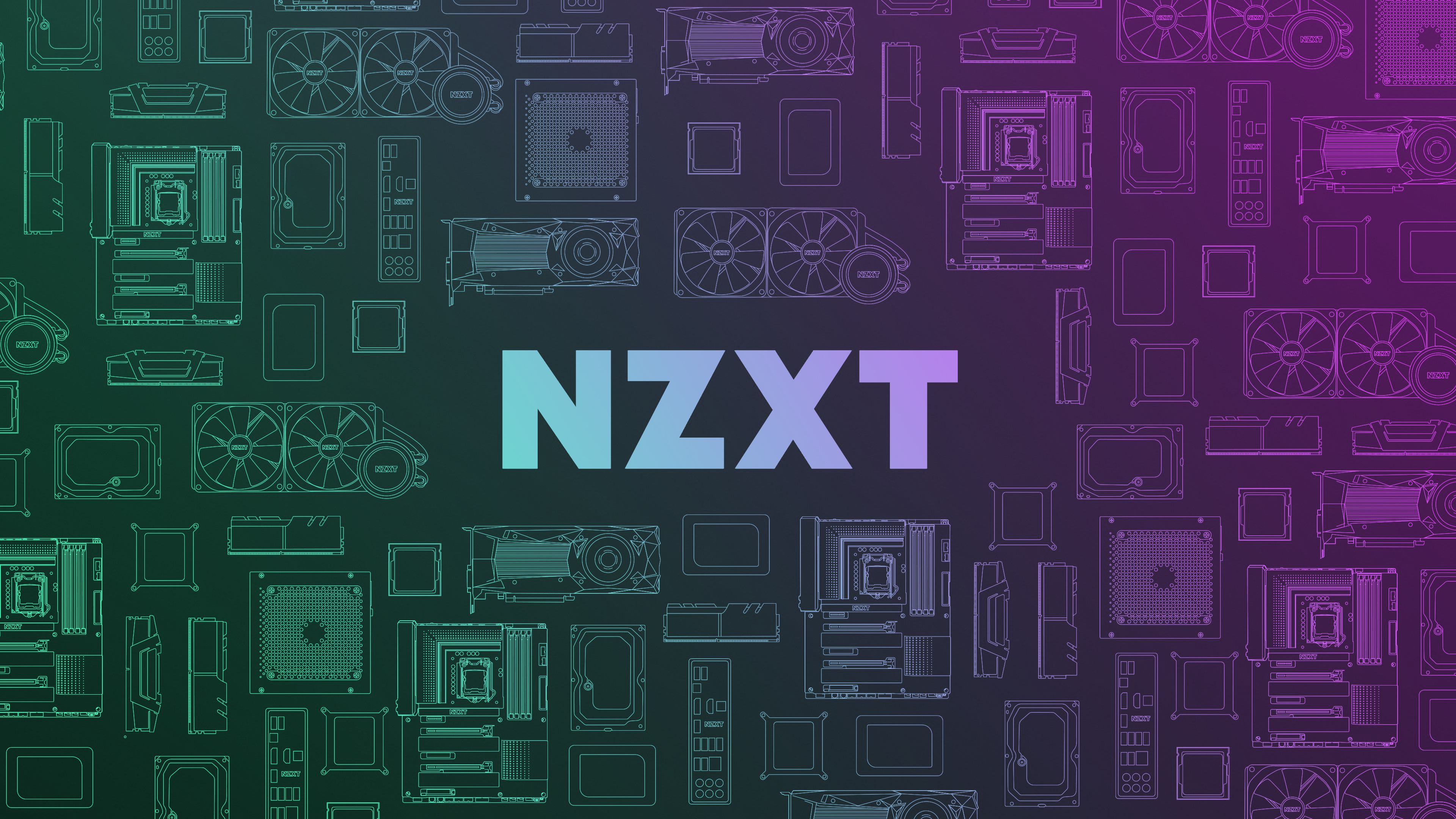Популярные заставки и фоны Nzxt на компьютер