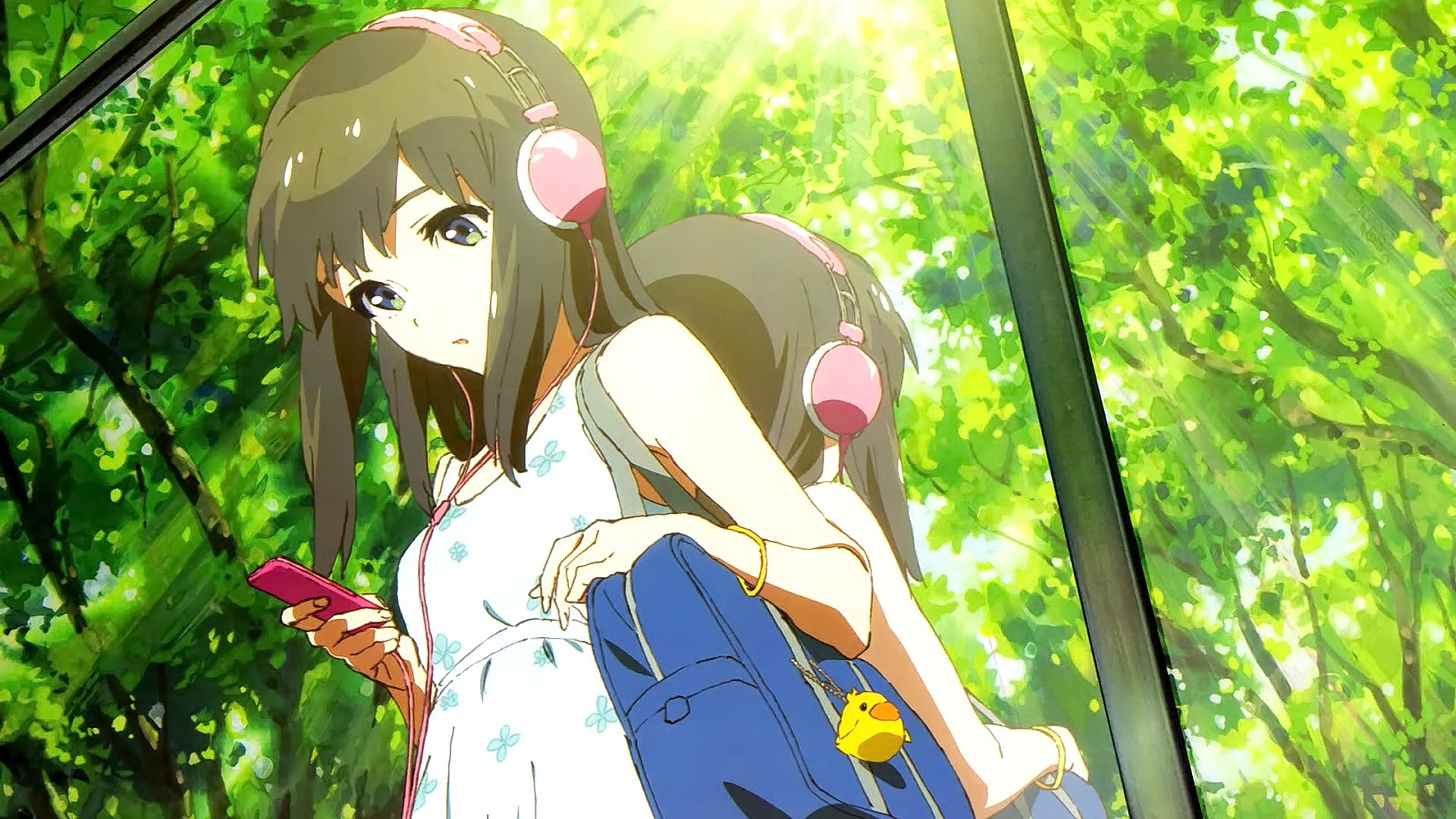 Download mobile wallpaper Anime, Headphones, Girl for free.