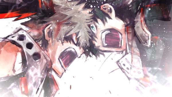 HDデスクトップ 壁紙: 爆豪勝己, 僕のヒーローアカデミア, アニメ, 緑の目, 緑髪, 緑谷出久ダウンロ…