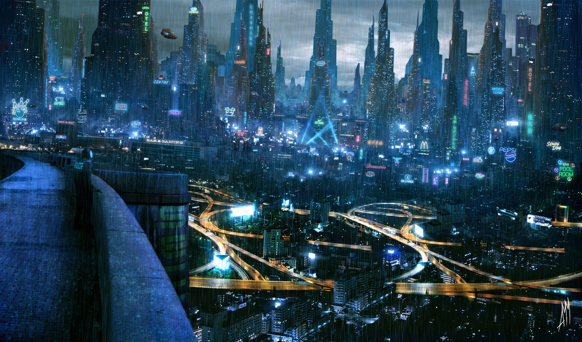 Free download wallpaper City, Sci Fi on your PC desktop