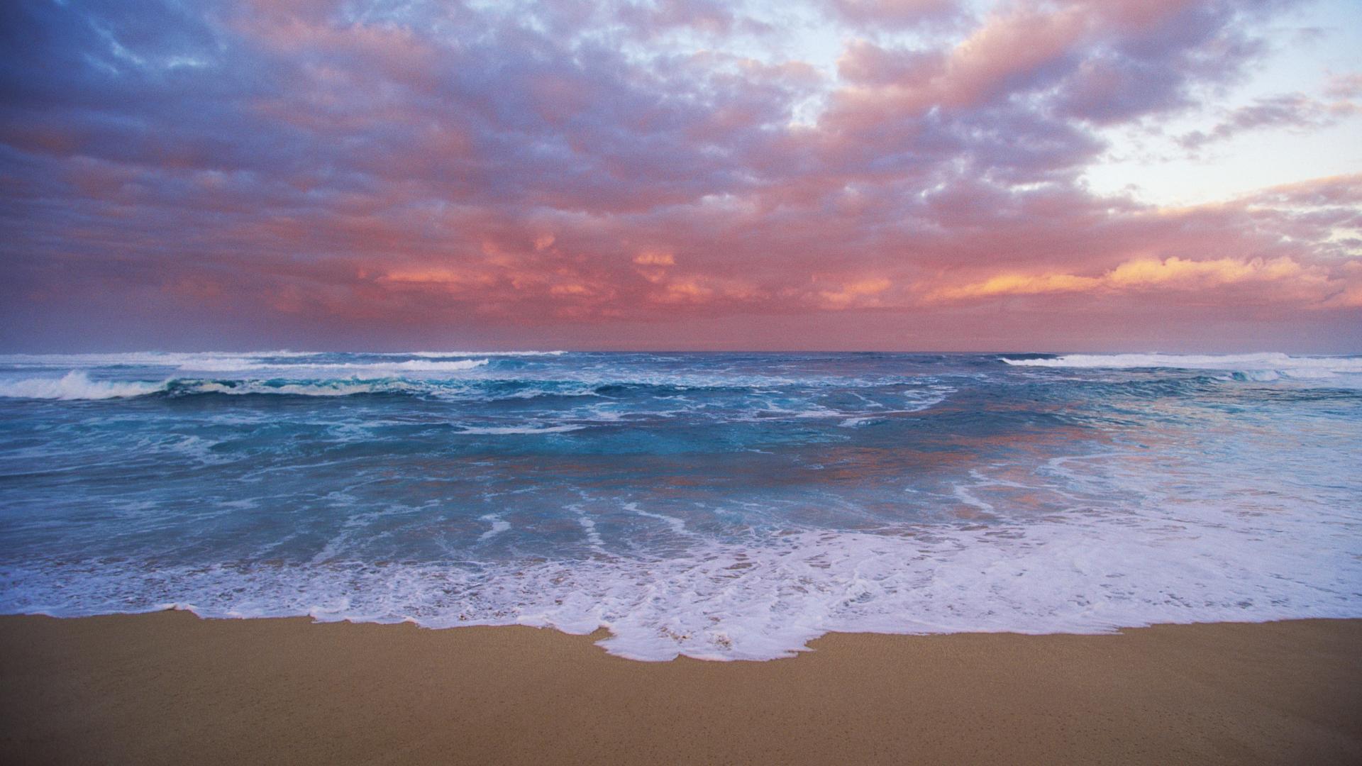 Laden Sie das Rosa, Ozean, Wolke, Himmel, Sonnenuntergang, Erde/natur-Bild kostenlos auf Ihren PC-Desktop herunter