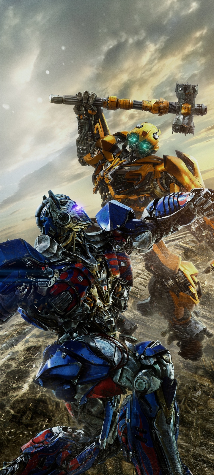 Download mobile wallpaper Transformers, Movie, Optimus Prime, Bumblebee (Transformers), Transformers: The Last Knight for free.