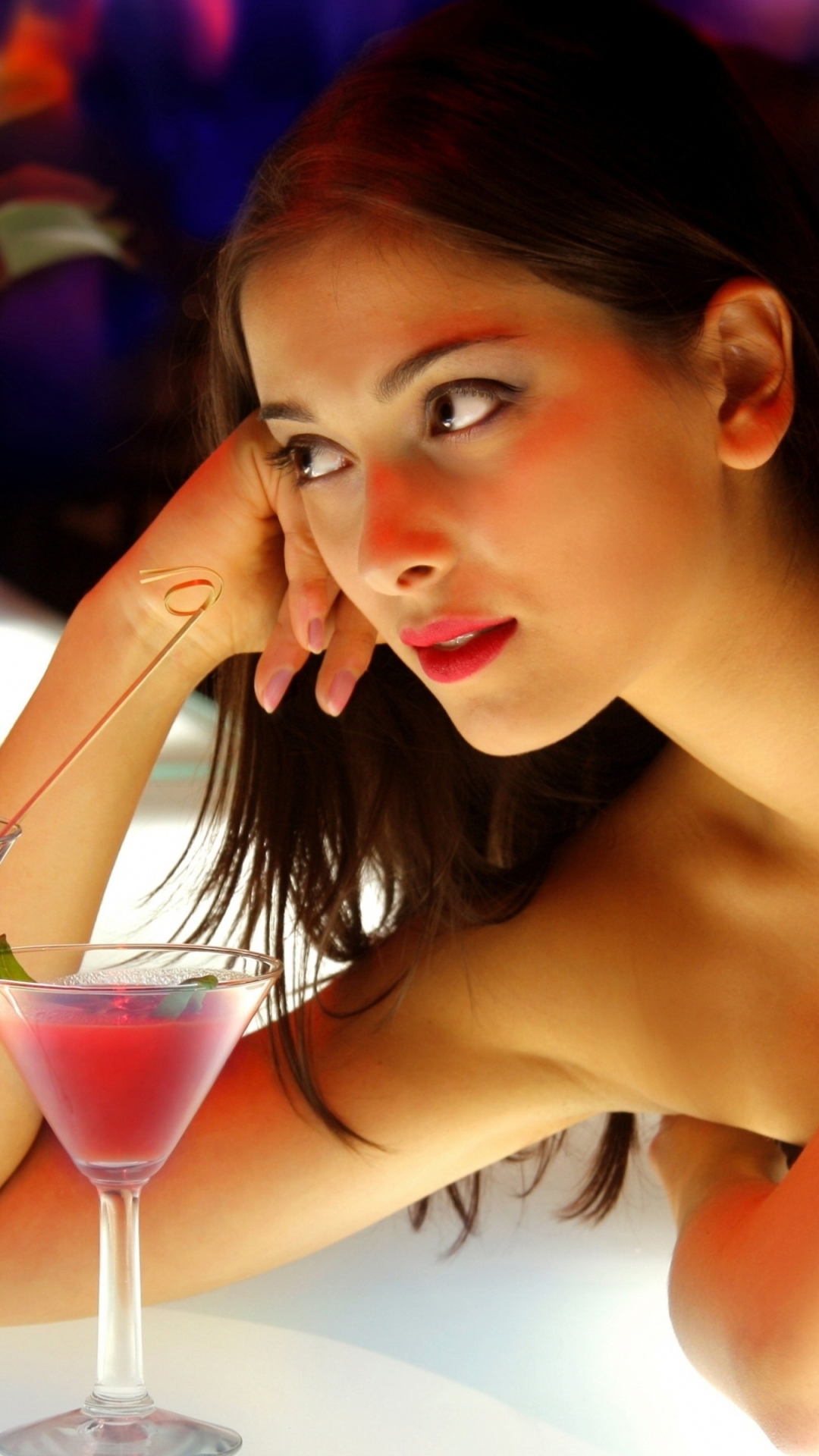 Download mobile wallpaper Model, Cocktail, Women for free.