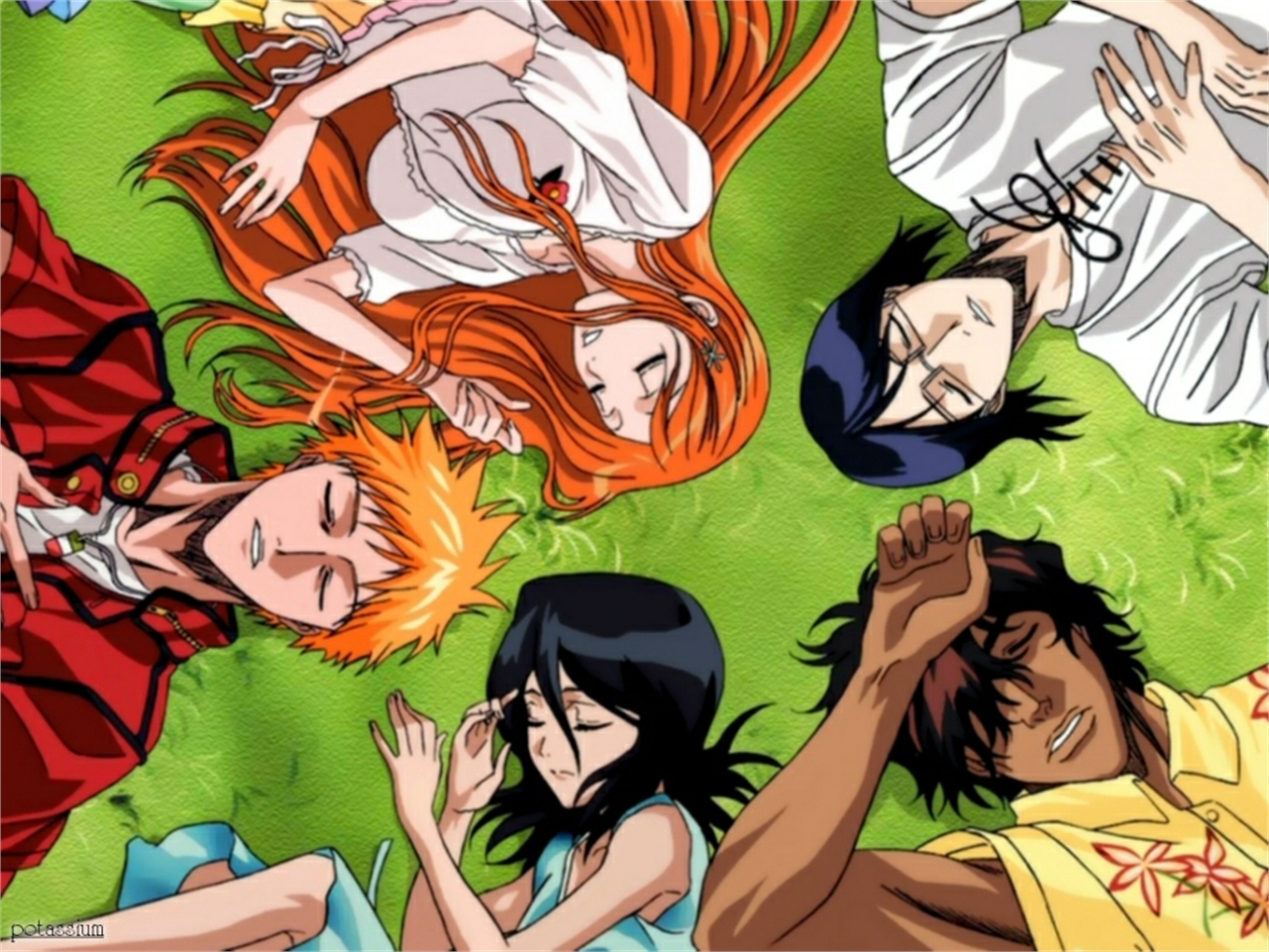 Descarga gratuita de fondo de pantalla para móvil de Animado, Rukia Kuchiki, Bleach: Burîchi, Ichigo Kurosaki, Orihime Inoue, Uryu Ishida, Yasutora Sado.