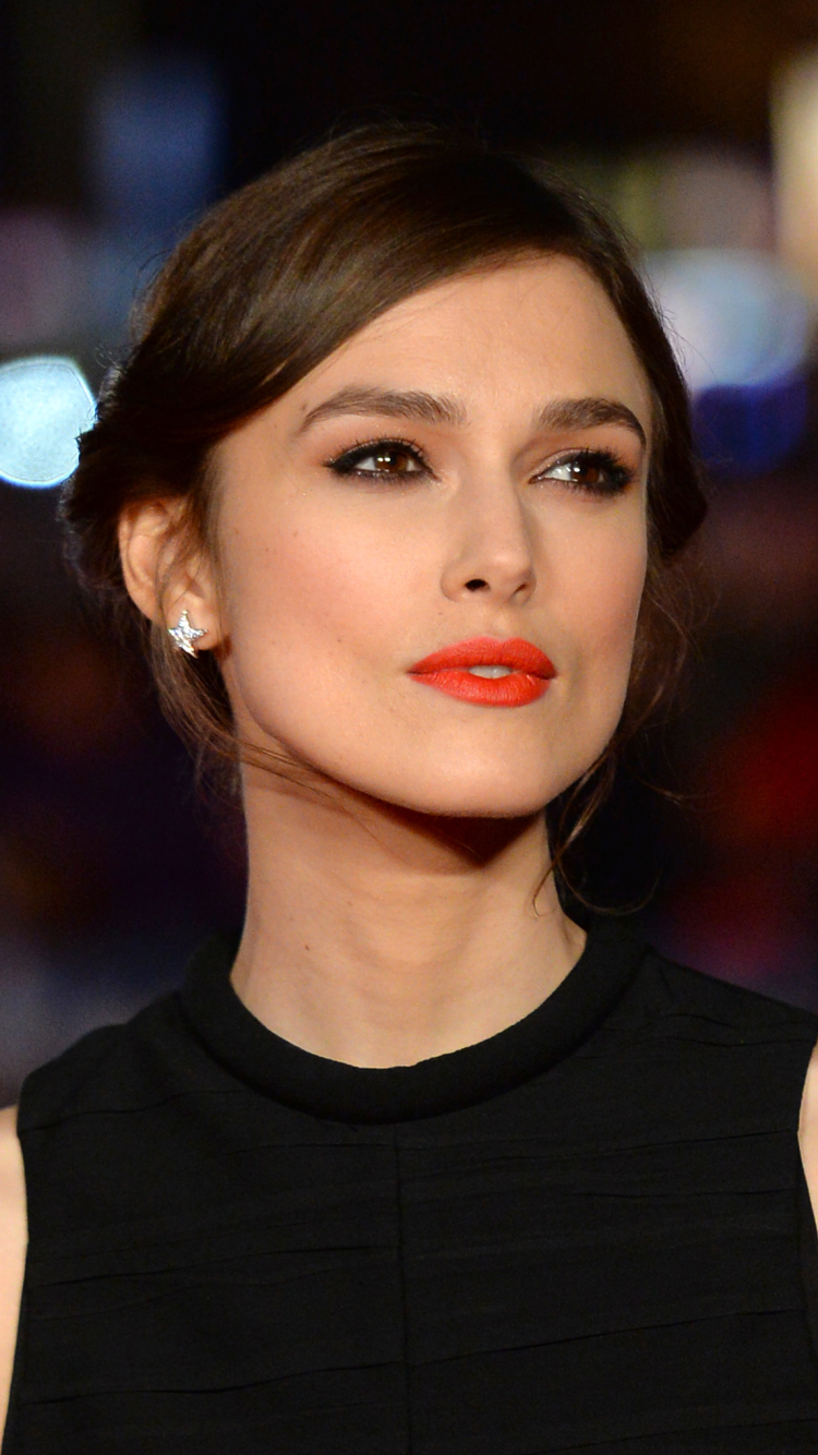 Download mobile wallpaper English, Brunette, Celebrity, Keira Knightley, Actress, Lipstick for free.