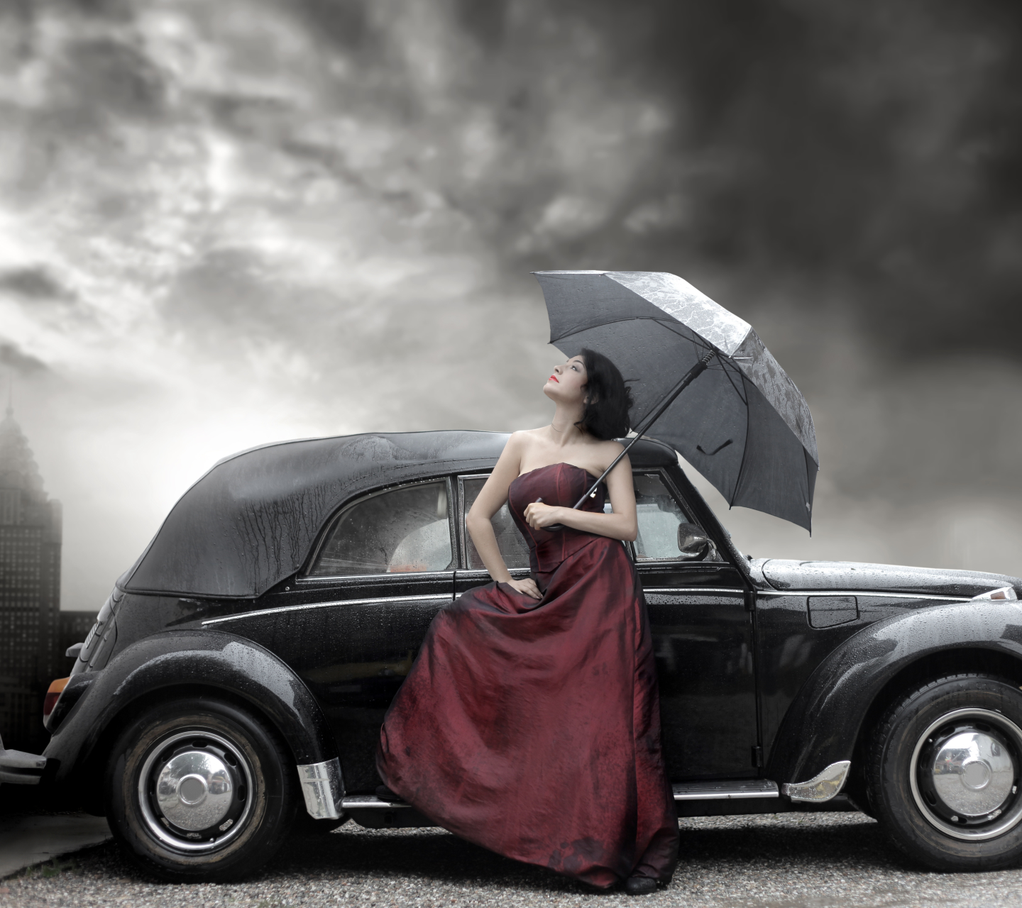 Download mobile wallpaper Gothic, Women, Girls & Cars for free.