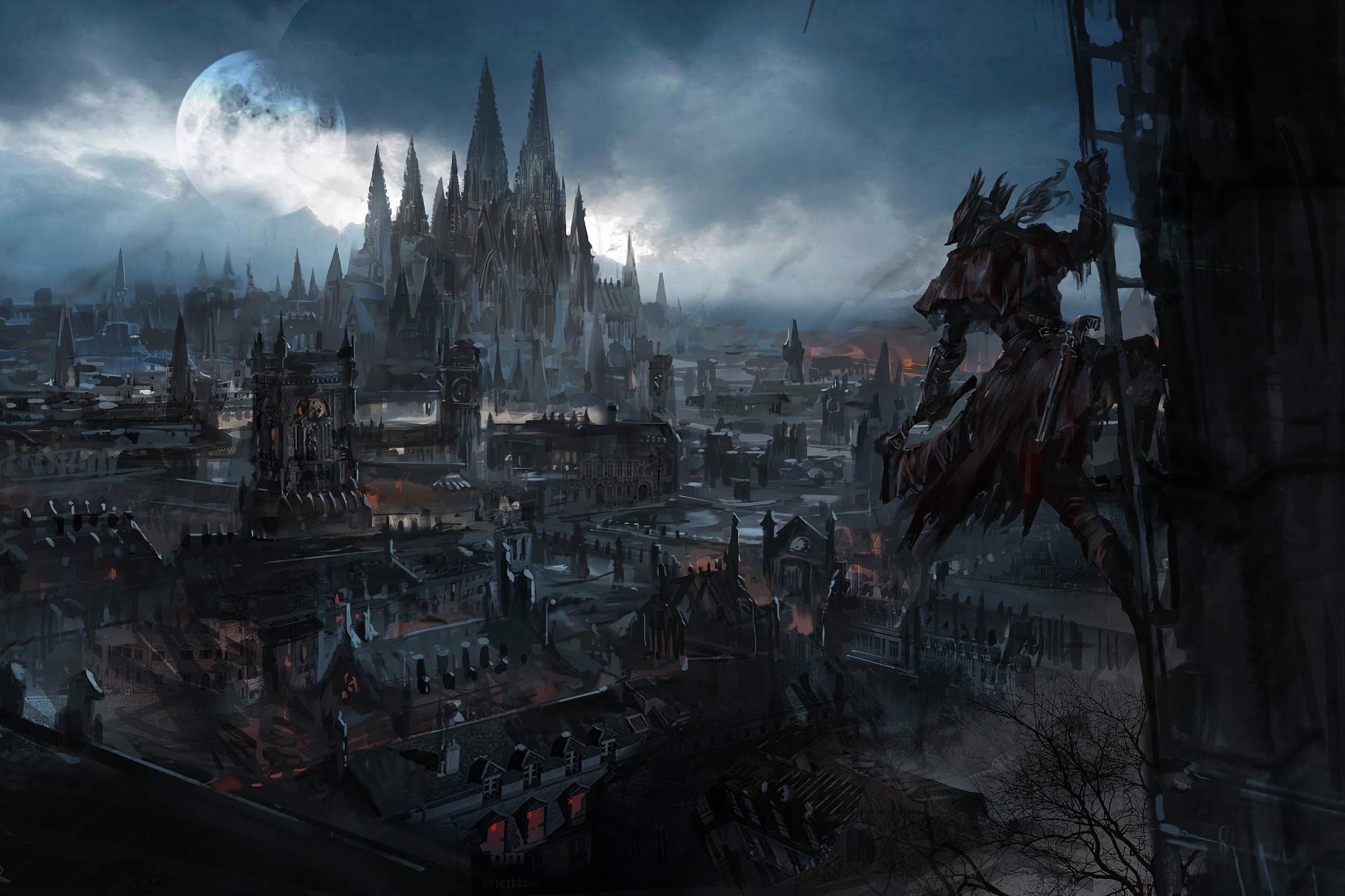 Download mobile wallpaper Fantasy, City, Video Game, Bloodborne for free.