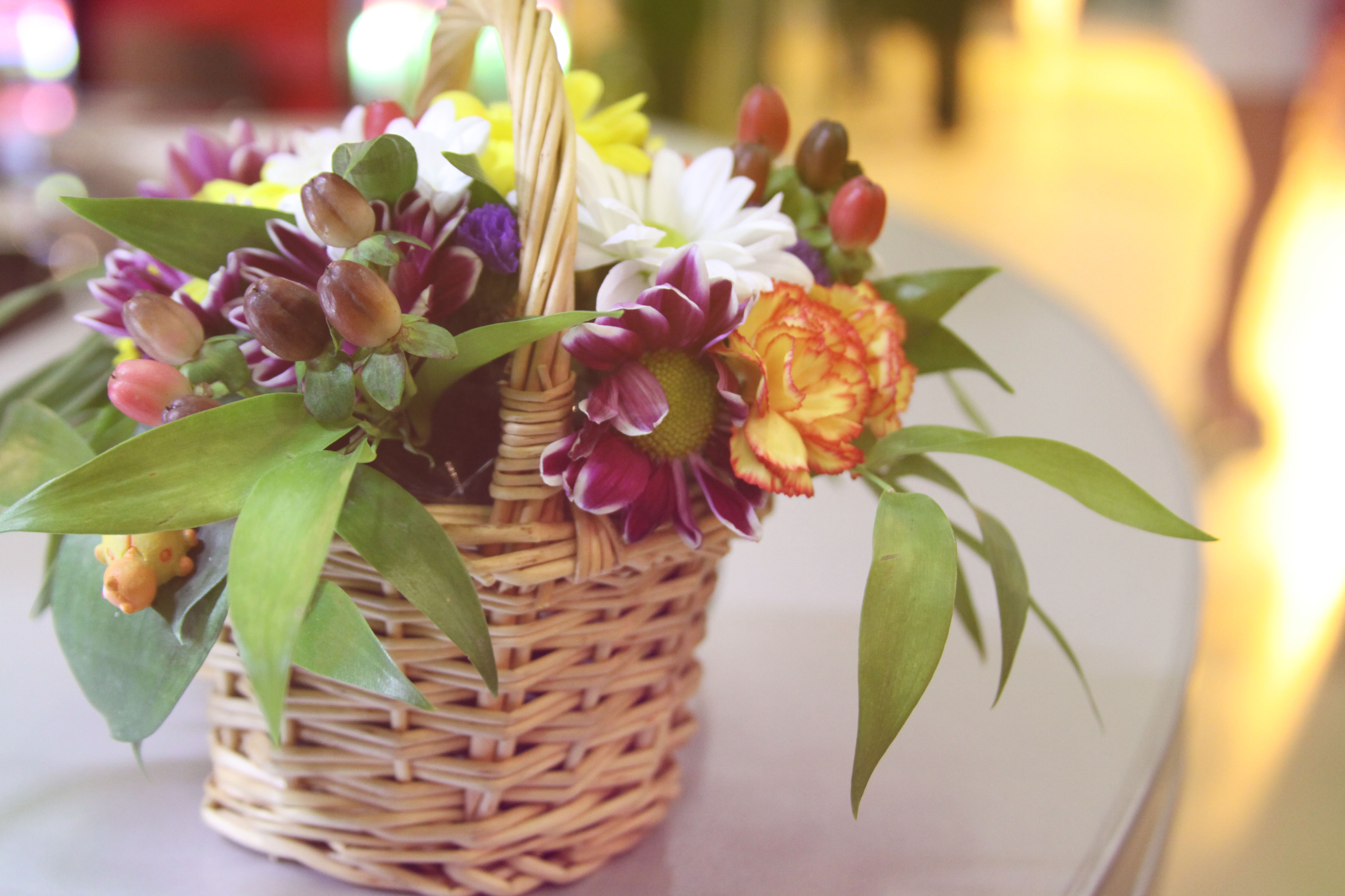 Free download wallpaper Flowers, Carnations, Beauty, Bouquet, Basket, Composition on your PC desktop
