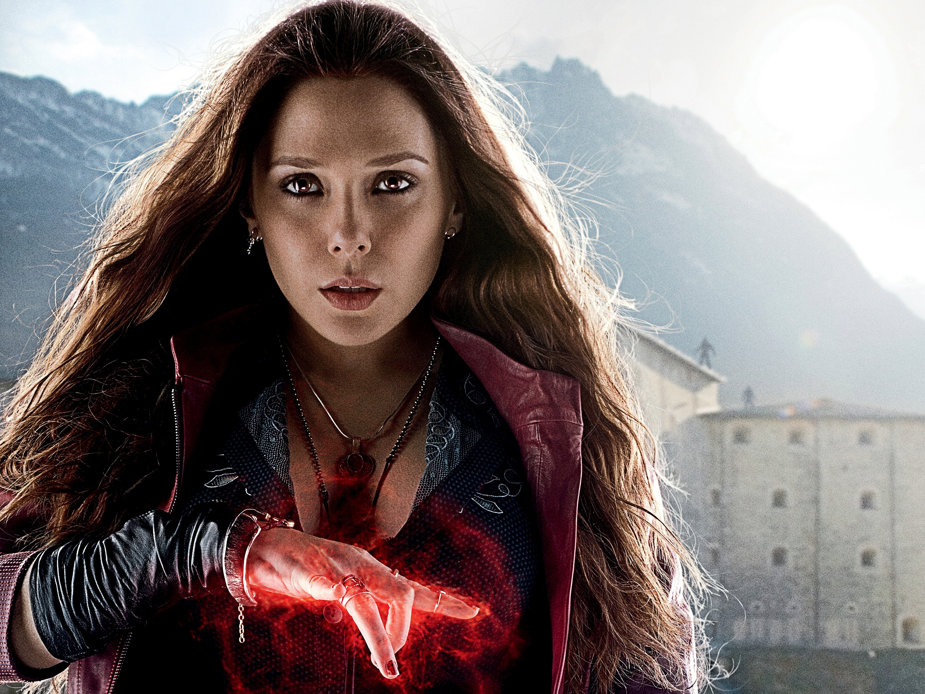 actress, elizabeth olsen, scarlet witch, movie, avengers: age of ultron, american, brunette, the avengers High Definition image