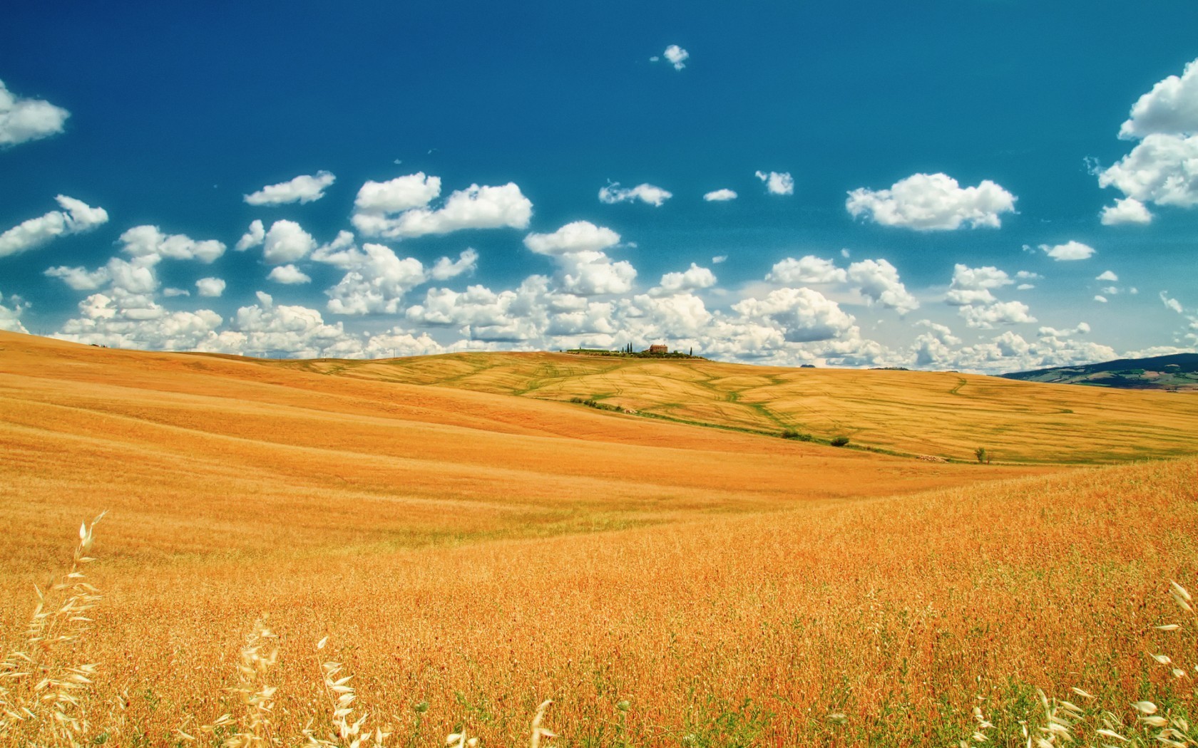 Free download wallpaper Sky, Clouds, Landscape, Fields on your PC desktop