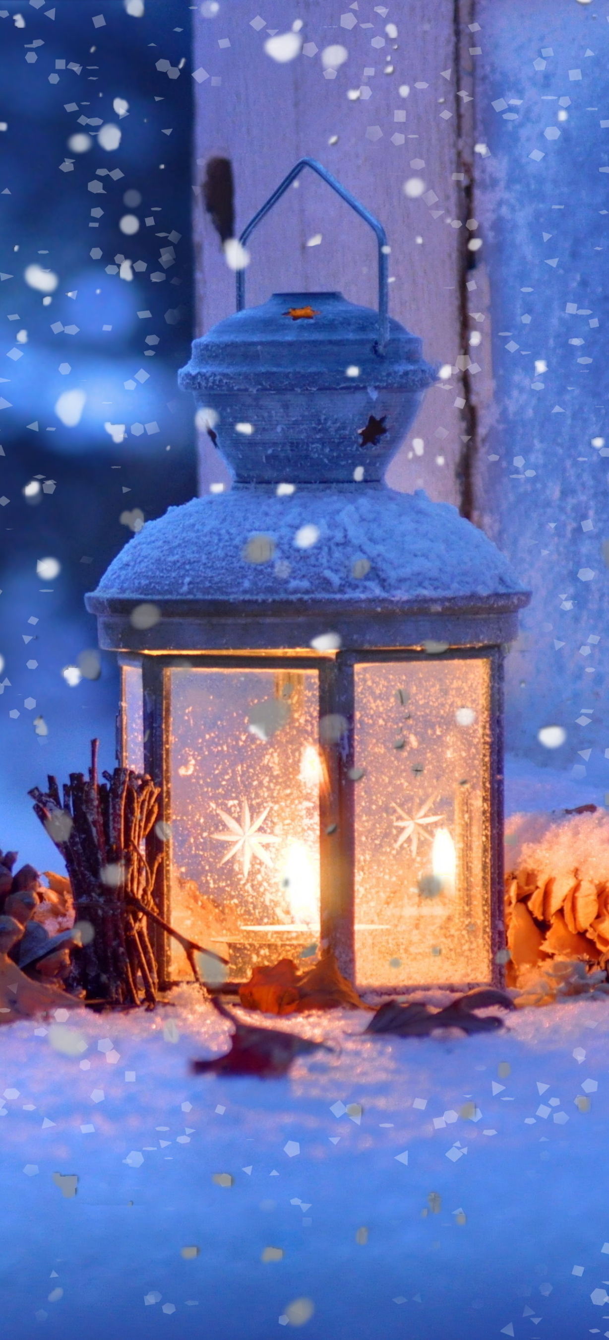 無料モバイル壁紙冬, クリスマス, スノーフレーク, 降雪, 写真撮影, 灯籠をダウンロードします。