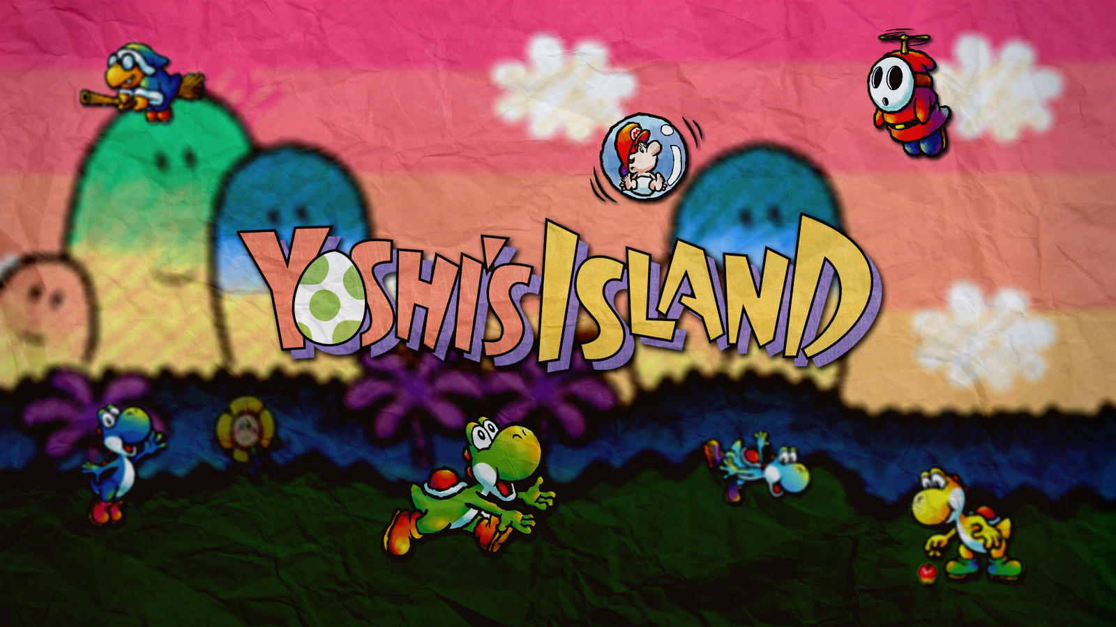 video game, super mario world 2: yoshi's island, mario