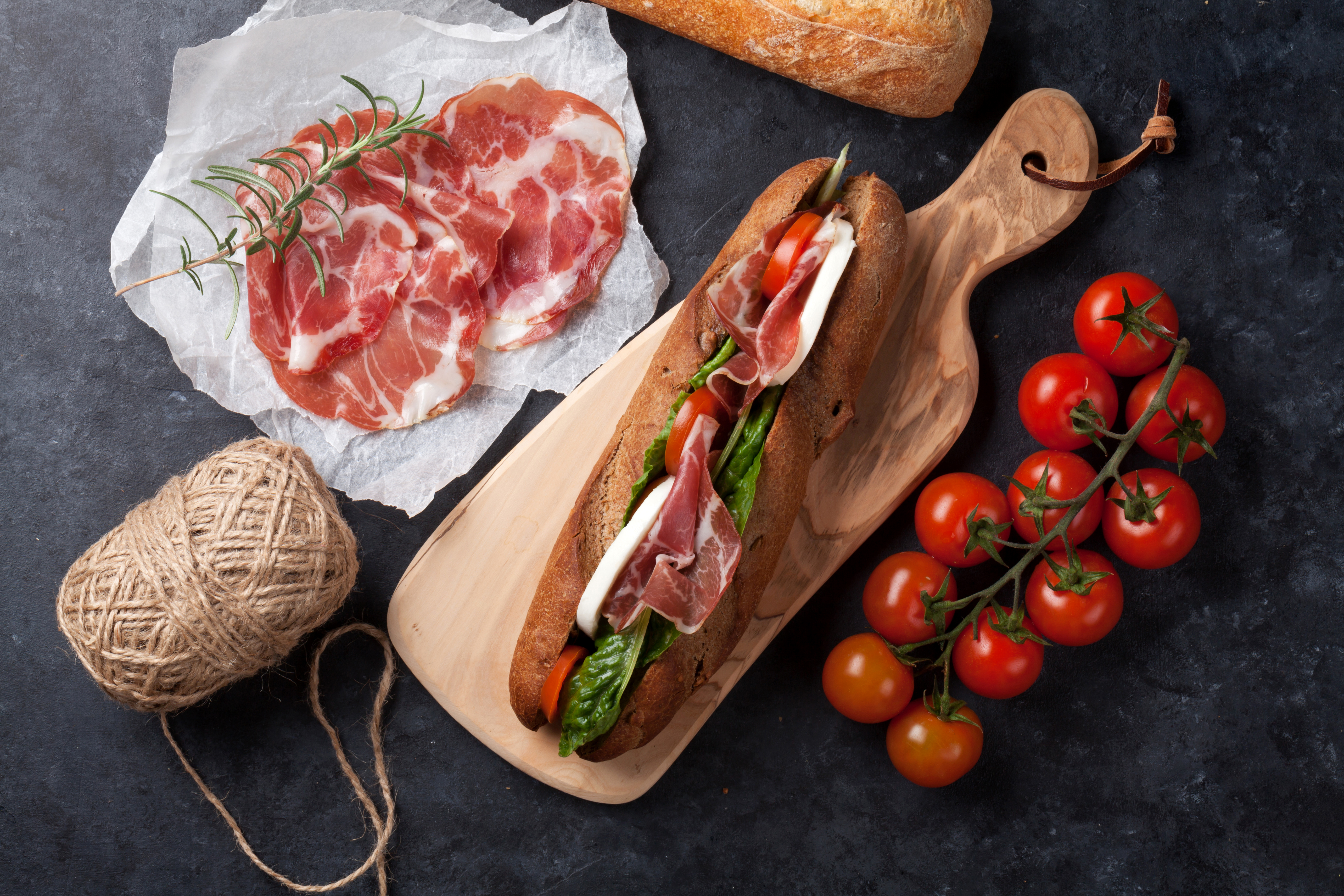 Download mobile wallpaper Food, Meat, Still Life, Tomato, Sandwich for free.