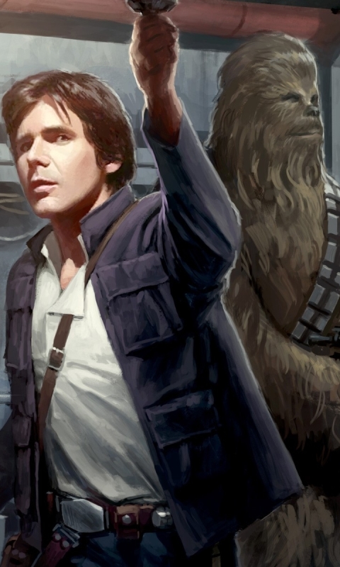 Download mobile wallpaper Star Wars, Sci Fi, Chewbacca, Han Solo for free.