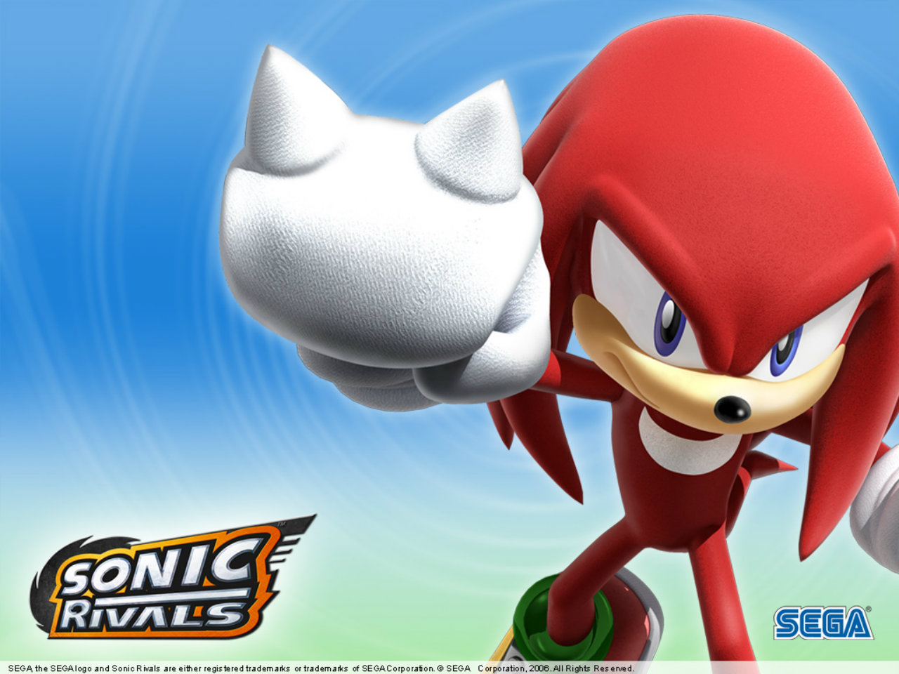 video game, knuckles the echidna, sonic rivals