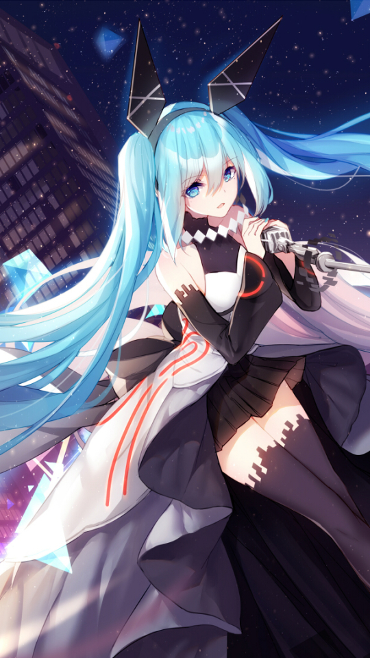 Download mobile wallpaper Anime, Vocaloid, Blue Eyes, Blue Hair, Hatsune Miku, Long Hair for free.