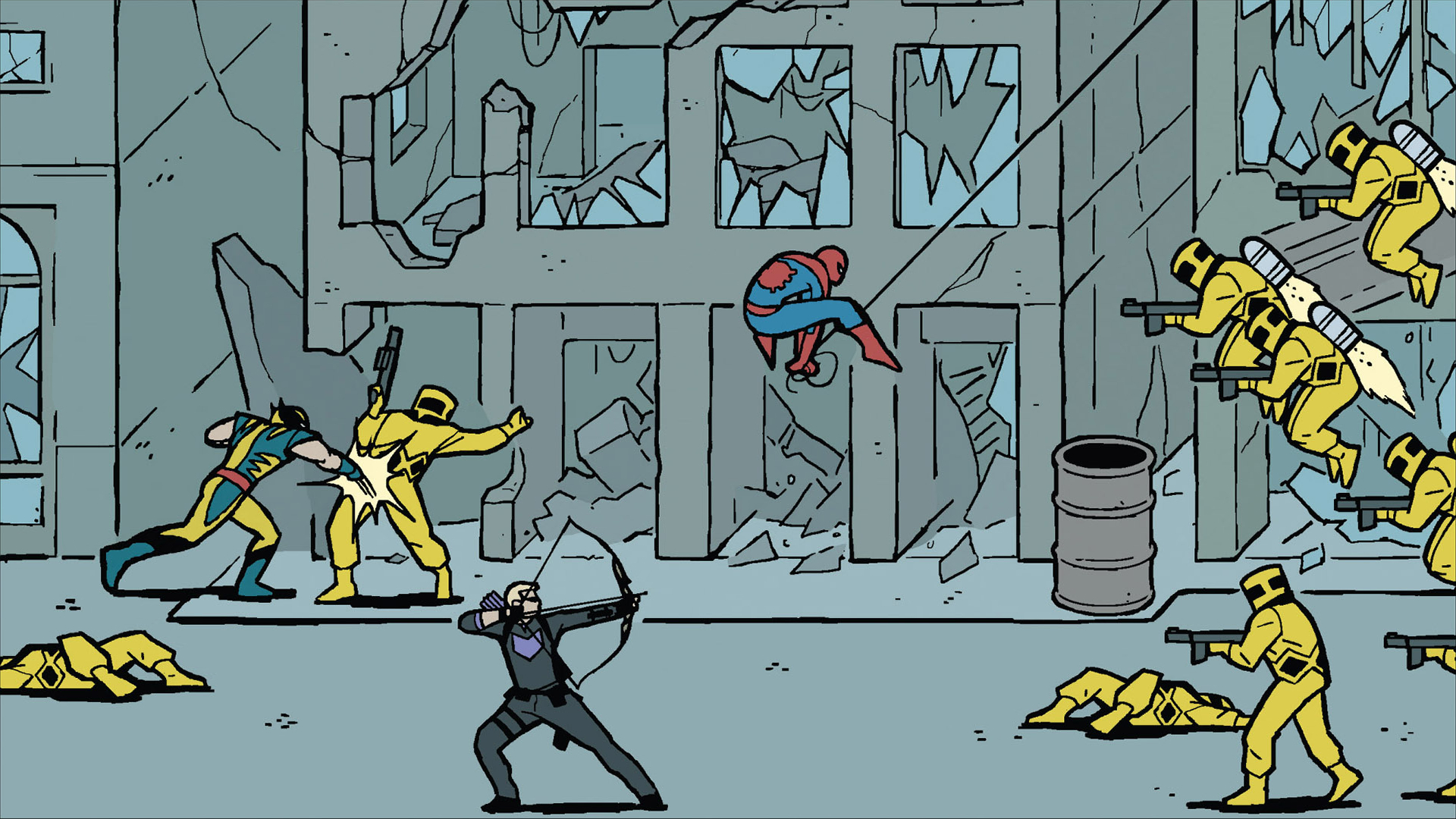 Baixe gratuitamente a imagem Homem Aranha, Os Vingadores, Wolverine, História Em Quadrinhos, Gavião Arqueiro na área de trabalho do seu PC