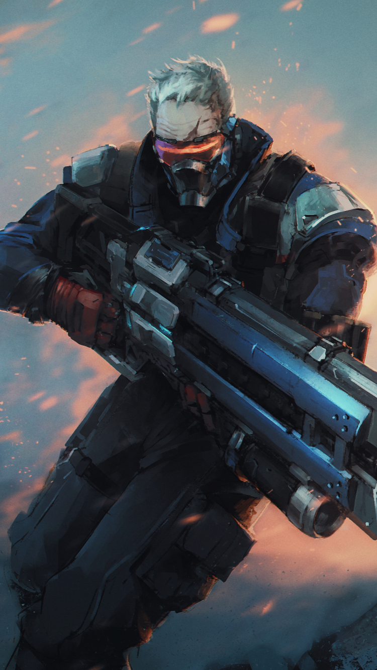 Download mobile wallpaper Overwatch, Video Game, Soldier: 76 (Overwatch) for free.