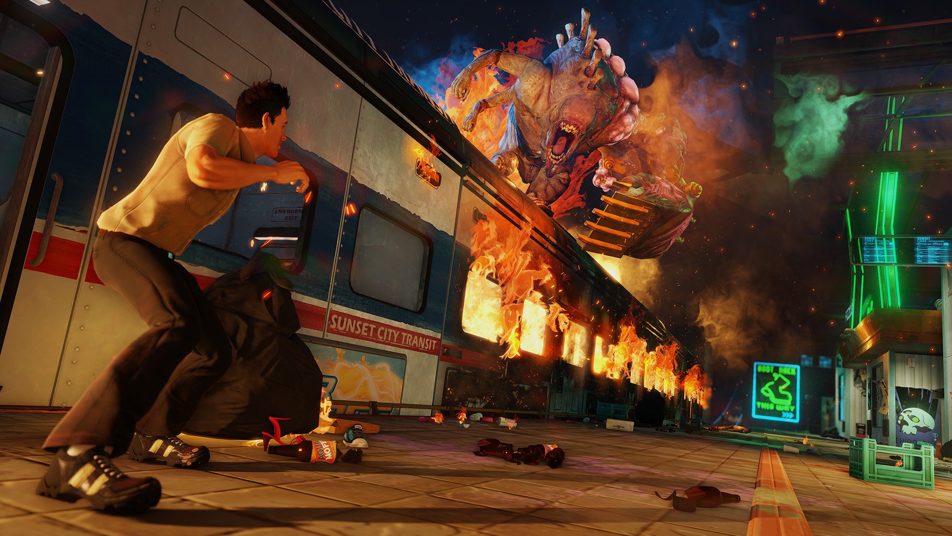 video game, sunset overdrive