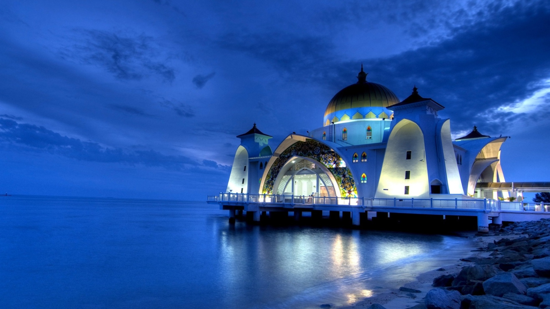 342767壁紙のダウンロード宗教的, マラッカ海峡モスク, マラッカ, マレーシア, モスク-スクリーンセーバーと写真を無料で