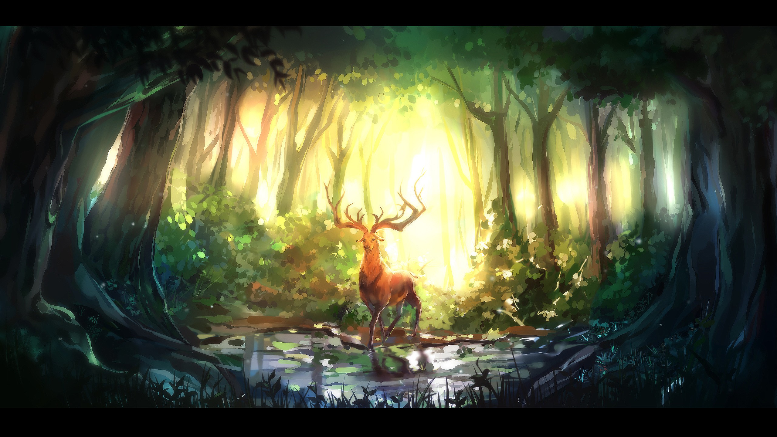 Free download wallpaper Fantasy, Forest on your PC desktop