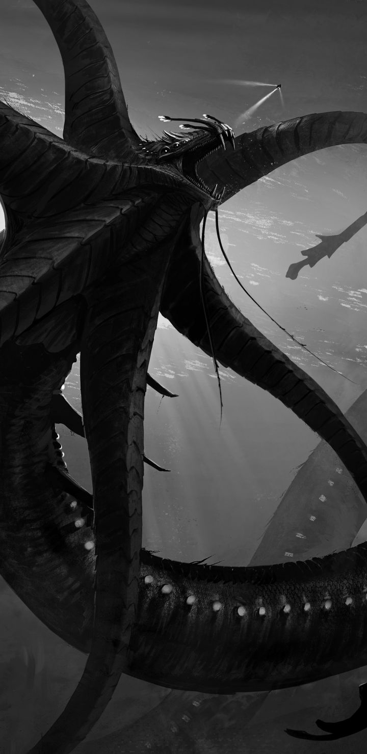 Download mobile wallpaper Fantasy, Creature, Sea Monster for free.