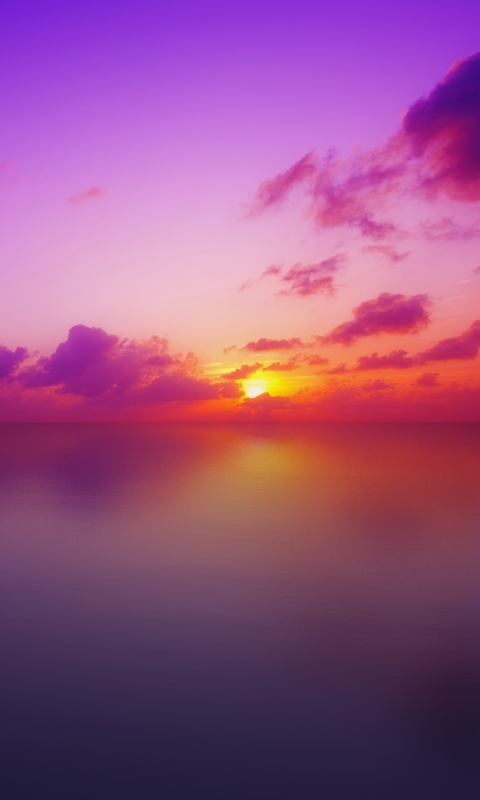 無料モバイル壁紙日没, 海洋, 地球, 紫の, 風光明媚な, クラウドをダウンロードします。