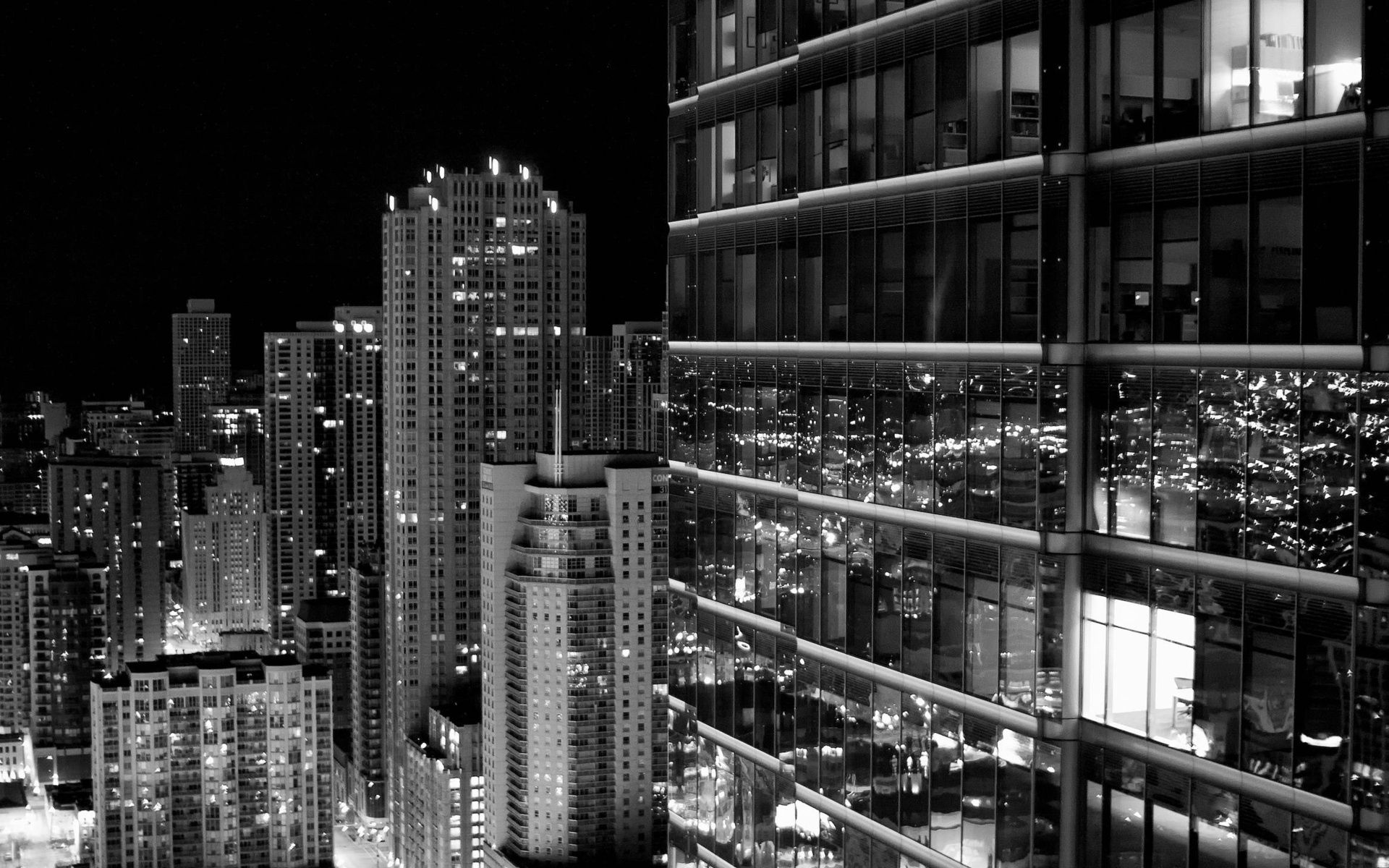Download mobile wallpaper Cities, City, Chb, Bw, Skyscraper for free.
