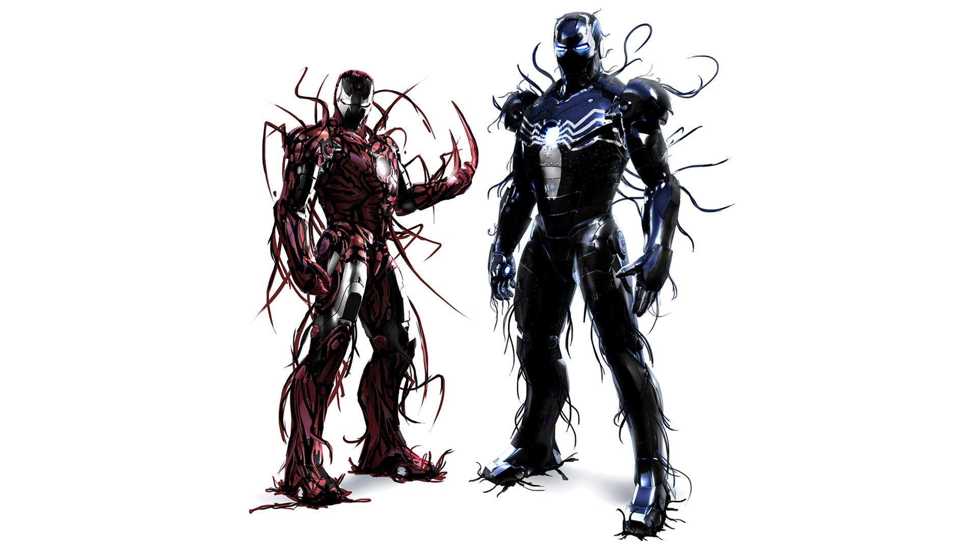 comics, marvel comics, carnage (marvel comics), iron man, venom