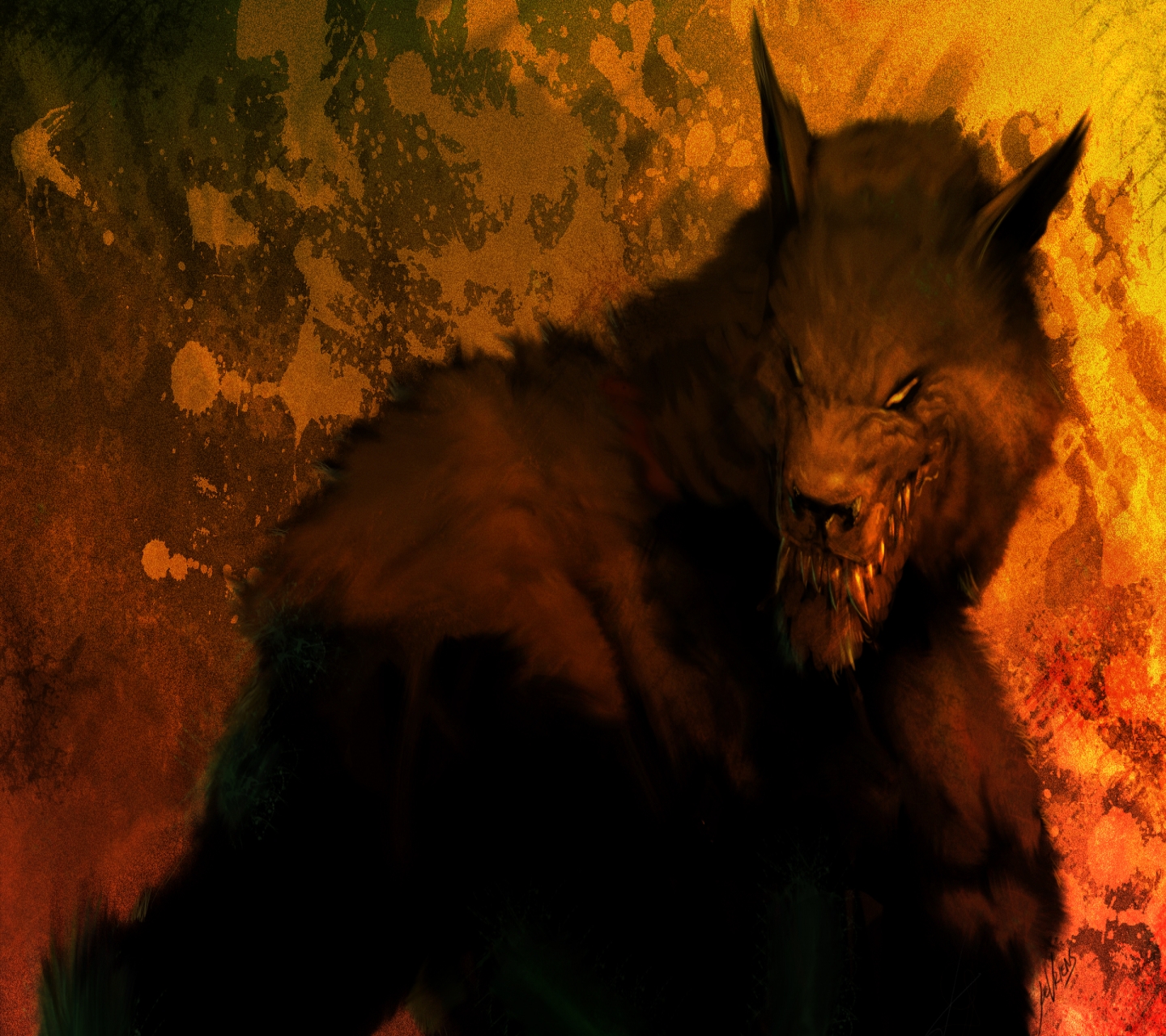 Laden Sie das Fantasie, Dunkel, Düster, Werwolf-Bild kostenlos auf Ihren PC-Desktop herunter
