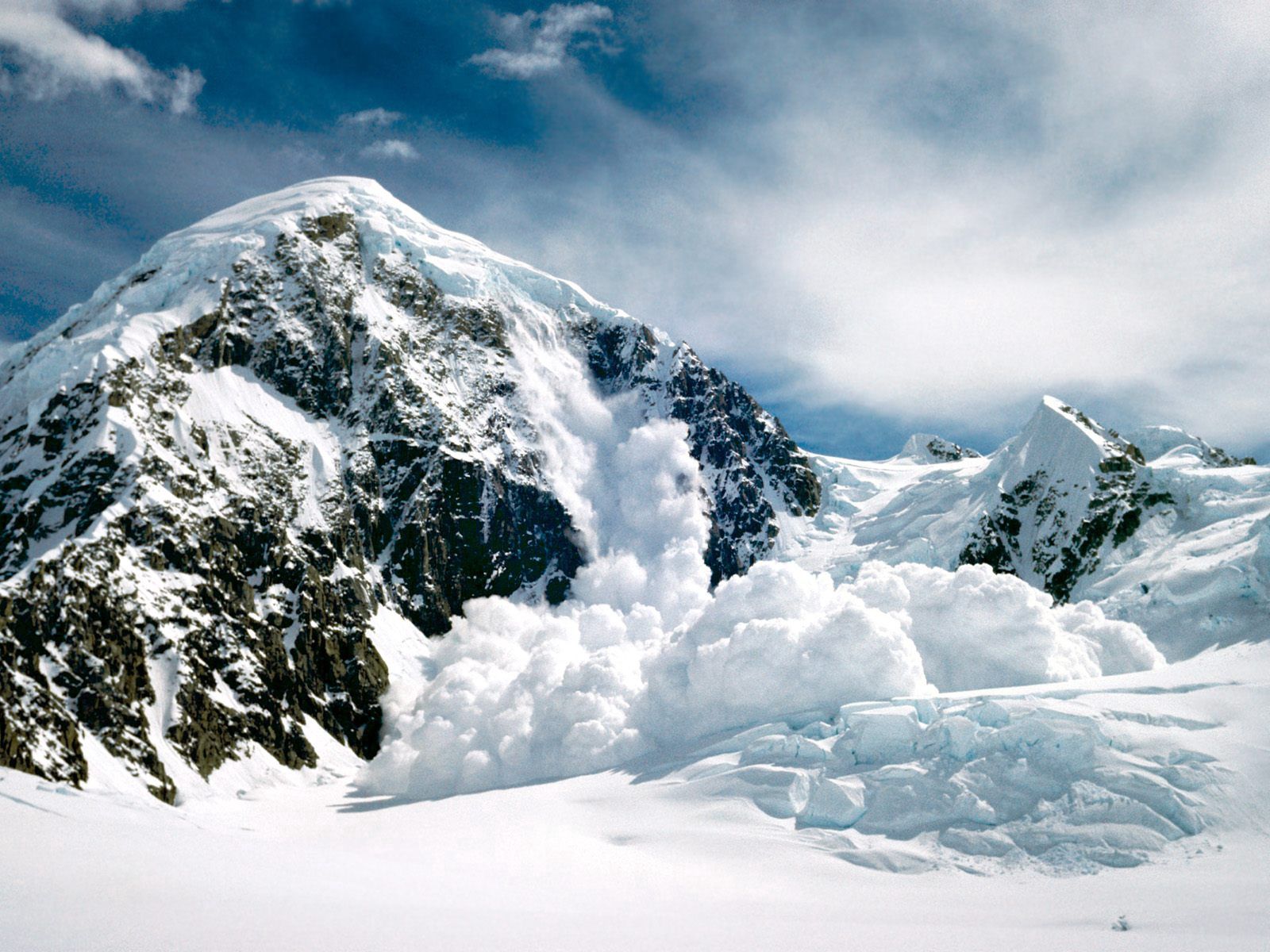 nature, mountains, snow, alaska, avalanche