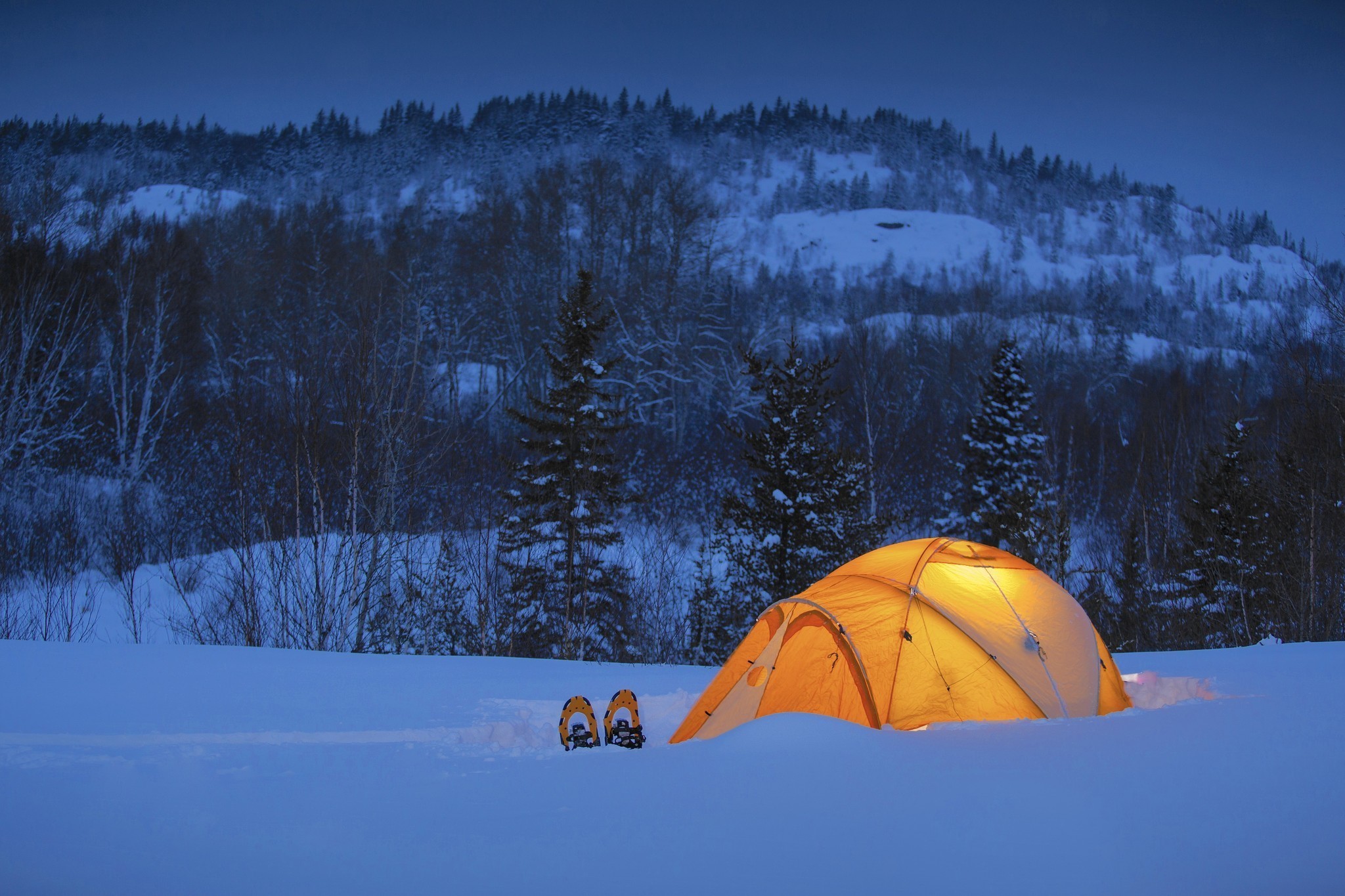 1012982 télécharger l'image photographie, camping, montagne, tente, hiver - fonds d'écran et économiseurs d'écran gratuits