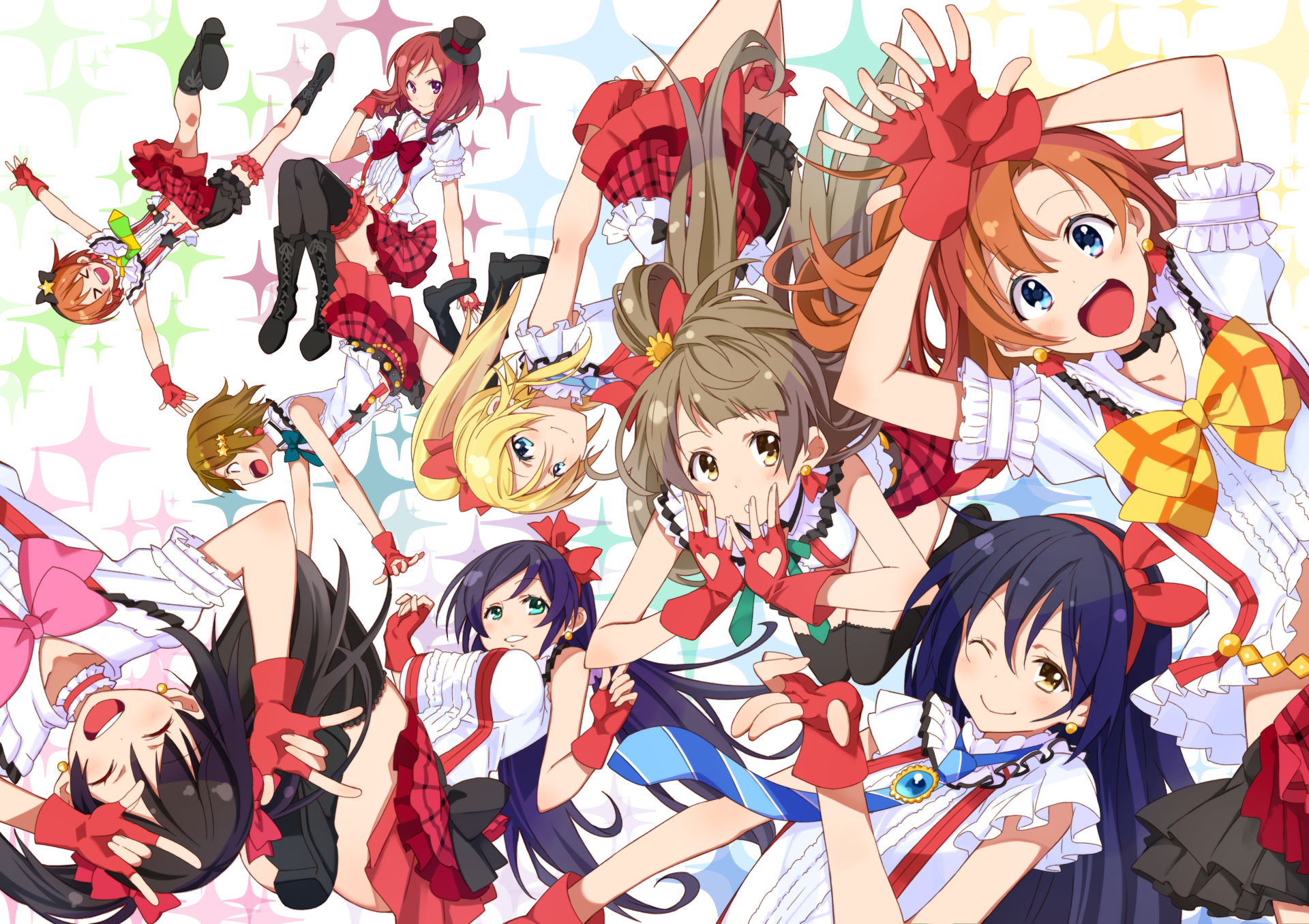 Free download wallpaper Anime, Maki Nishikino, Eri Ayase, Hanayo Koizumi, Honoka Kousaka, Kotori Minami, Nico Yazawa, Nozomi Tojo, Rin Hoshizora, Umi Sonoda, Love Live! on your PC desktop