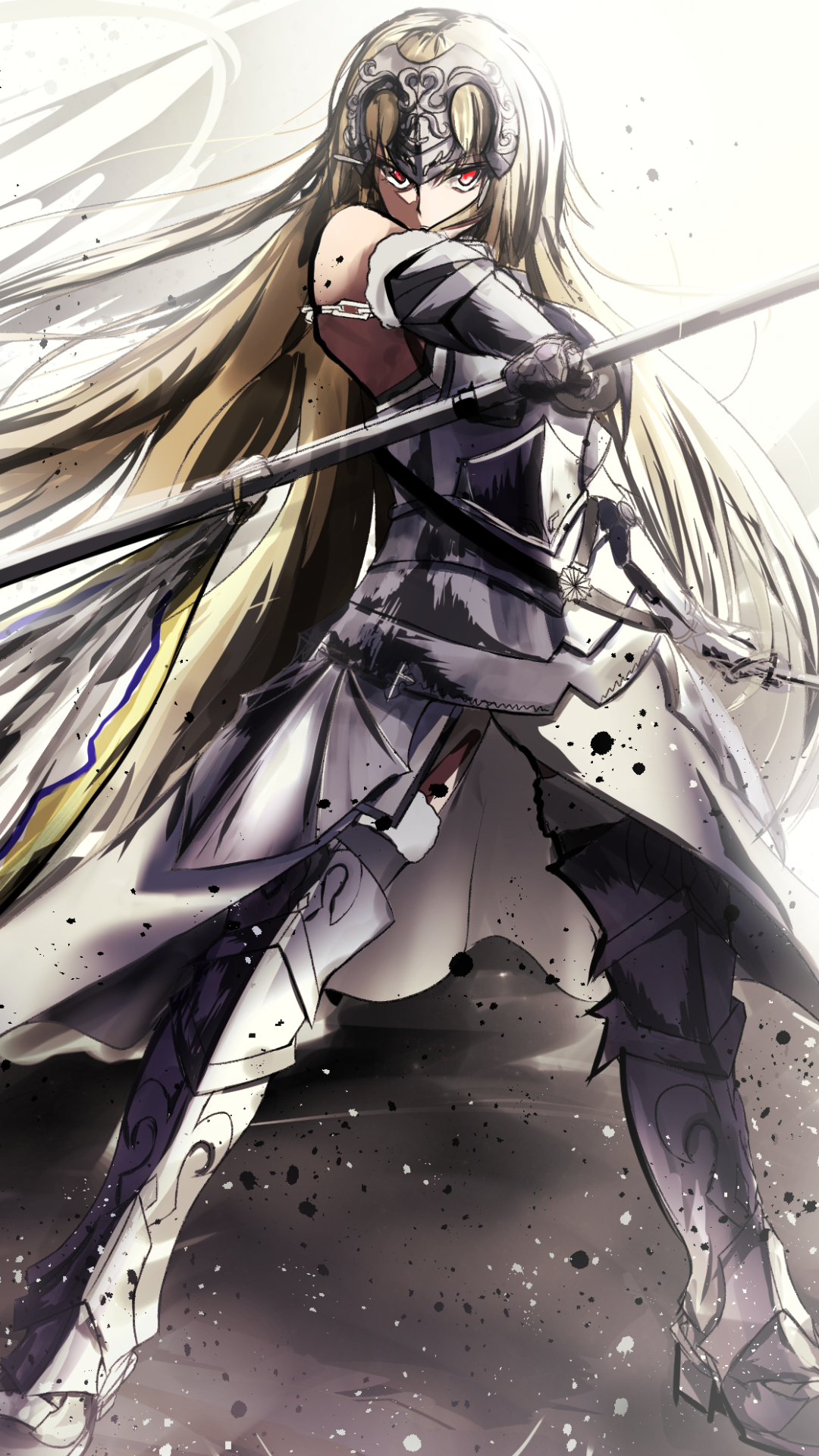 Download mobile wallpaper Anime, Blonde, Armor, Red Eyes, Long Hair, Woman Warrior, Fate/grand Order, Jeanne D'arc (Fate Series), Ruler (Fate/apocrypha), Fate Series for free.