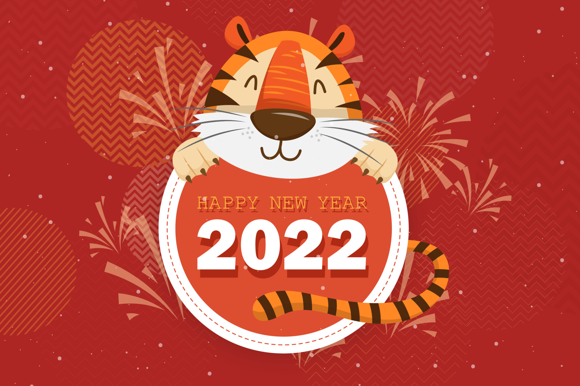 Free download wallpaper Holiday, Chinese New Year, Happy New Year, Year Of The Tiger on your PC desktop