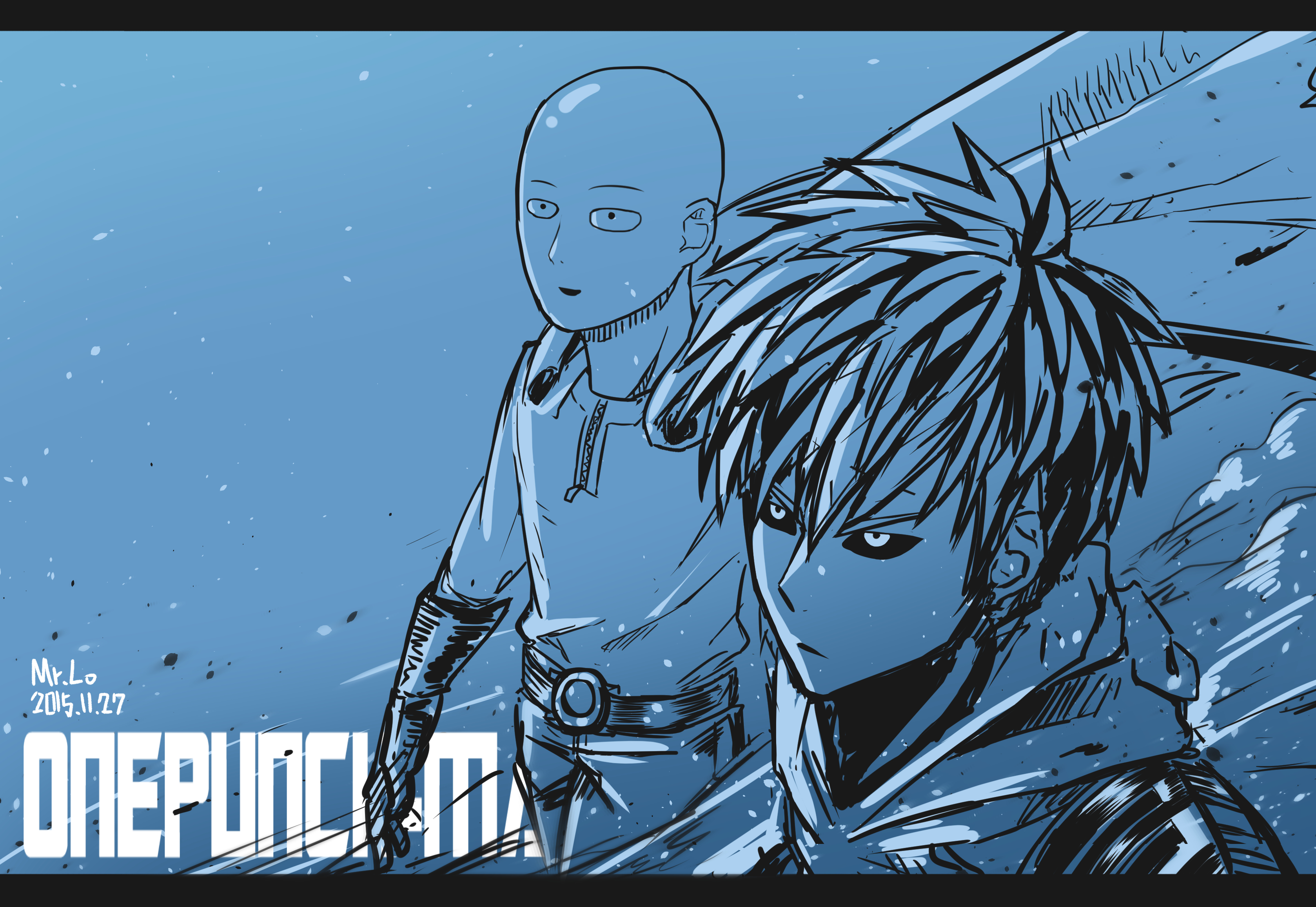 Laden Sie das Animes, Saitama (One Punch Man), One Punch Man, Genos (One Punch Man)-Bild kostenlos auf Ihren PC-Desktop herunter