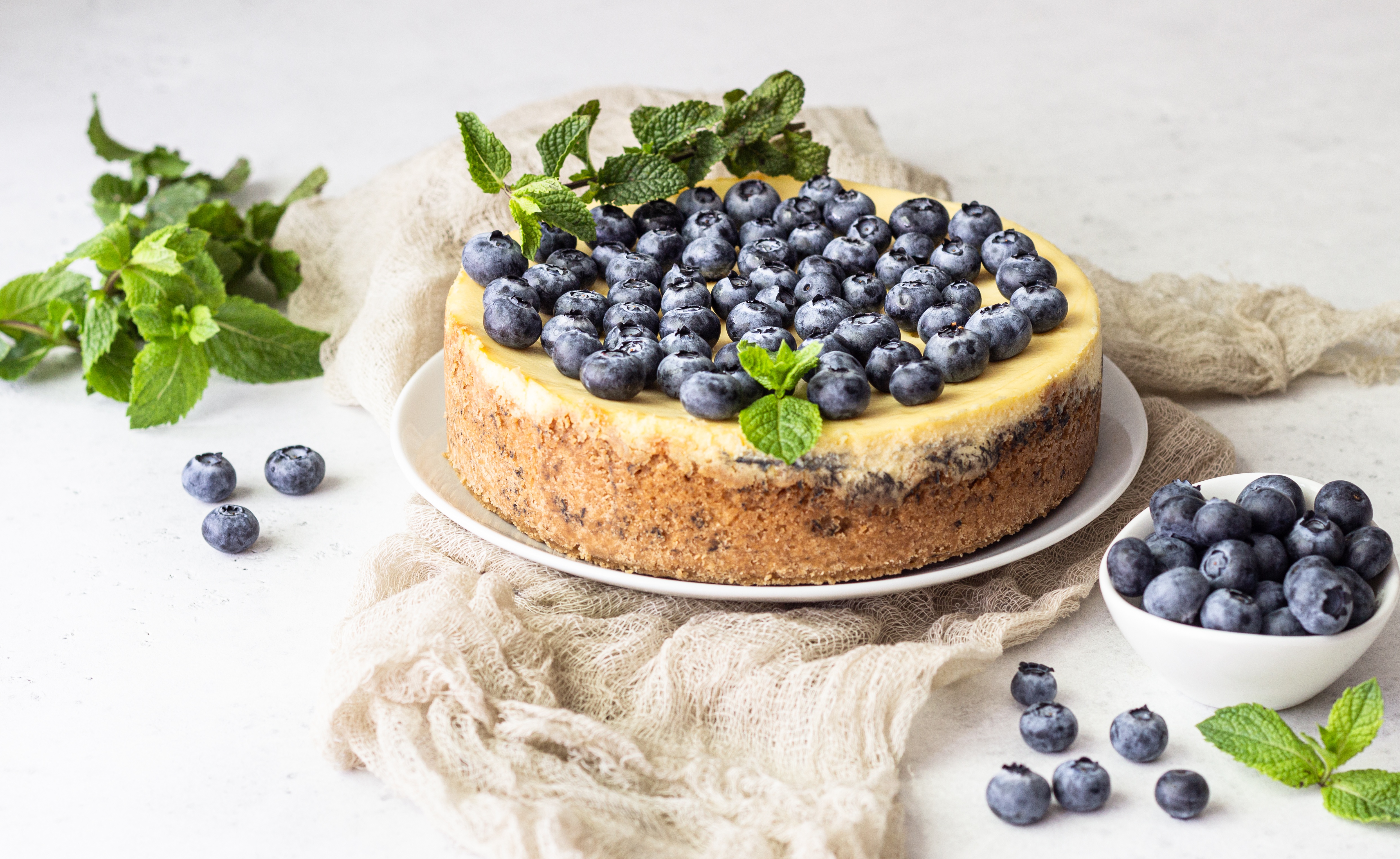 Download mobile wallpaper Food, Blueberry, Still Life, Cake, Berry, Fruit, Cheesecake for free.