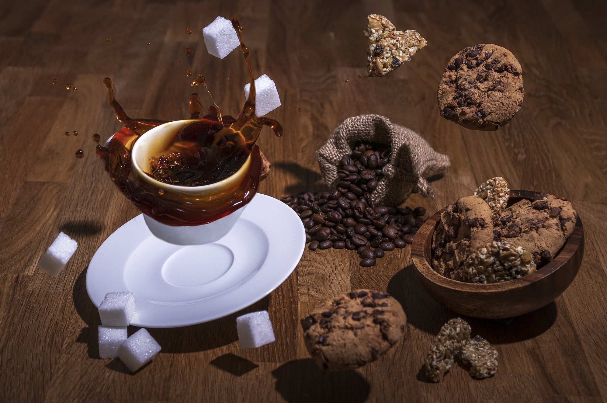 Free download wallpaper Food, Coffee, Cup, Drink, Coffee Beans, Cookie on your PC desktop