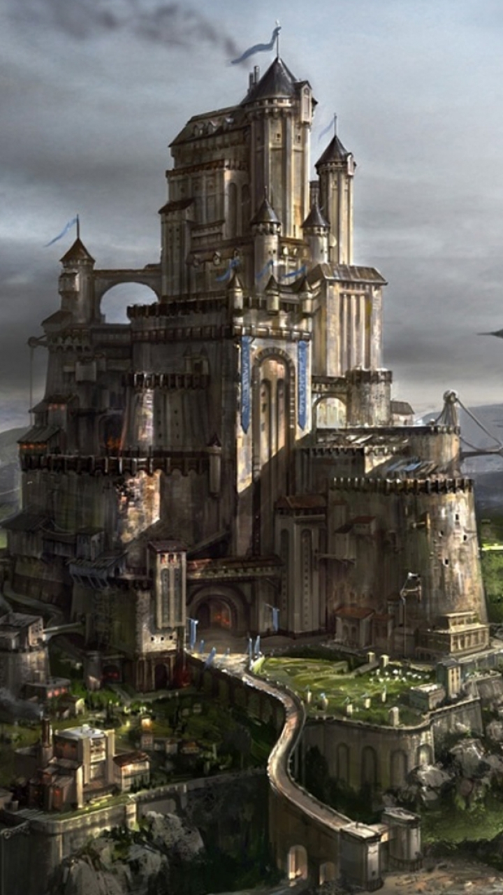 Download mobile wallpaper Fantasy, City, Kingdom Under Fire 2 for free.
