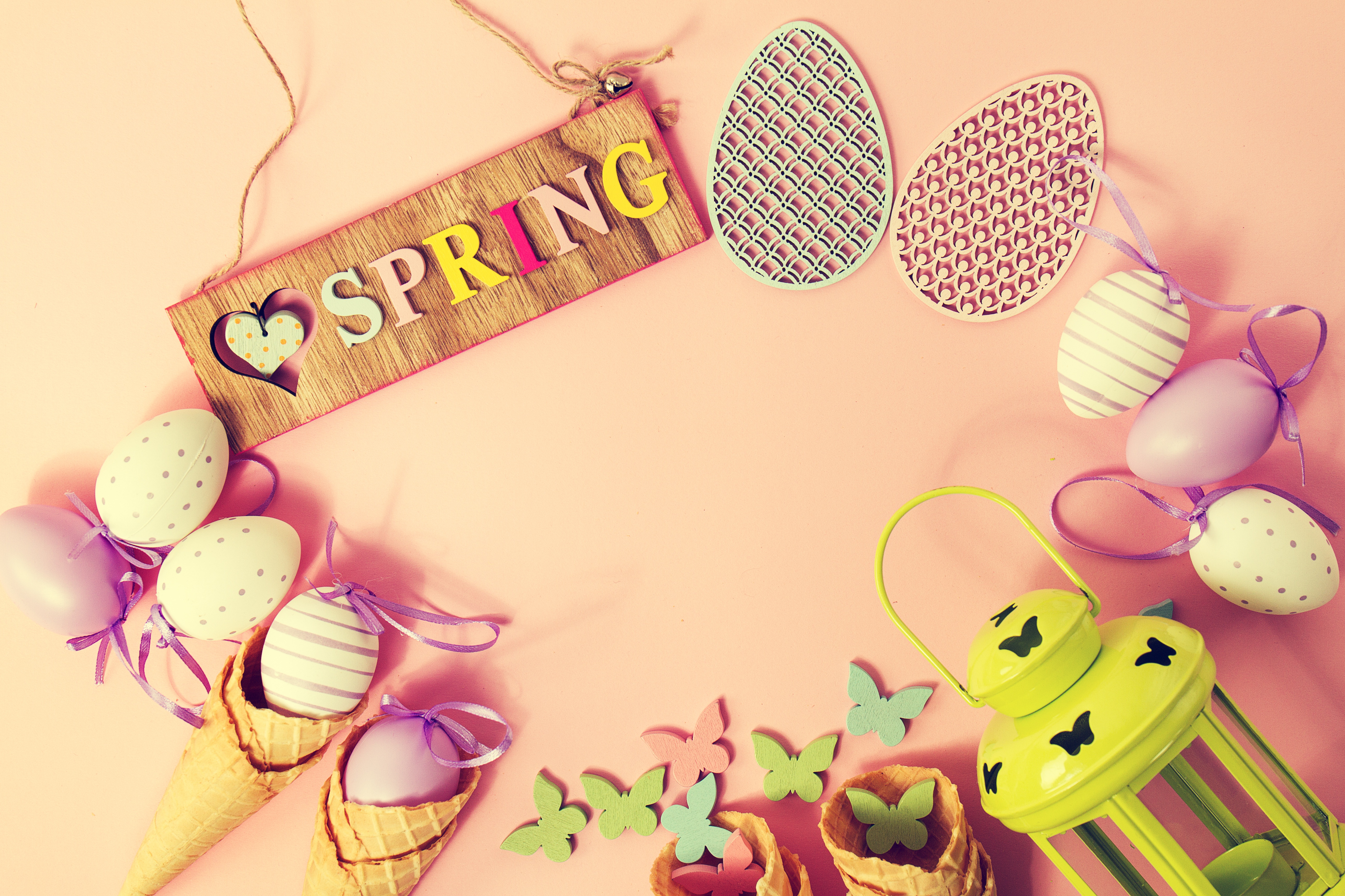 Free download wallpaper Still Life, Spring, Artistic, Egg, Waffle Cone on your PC desktop