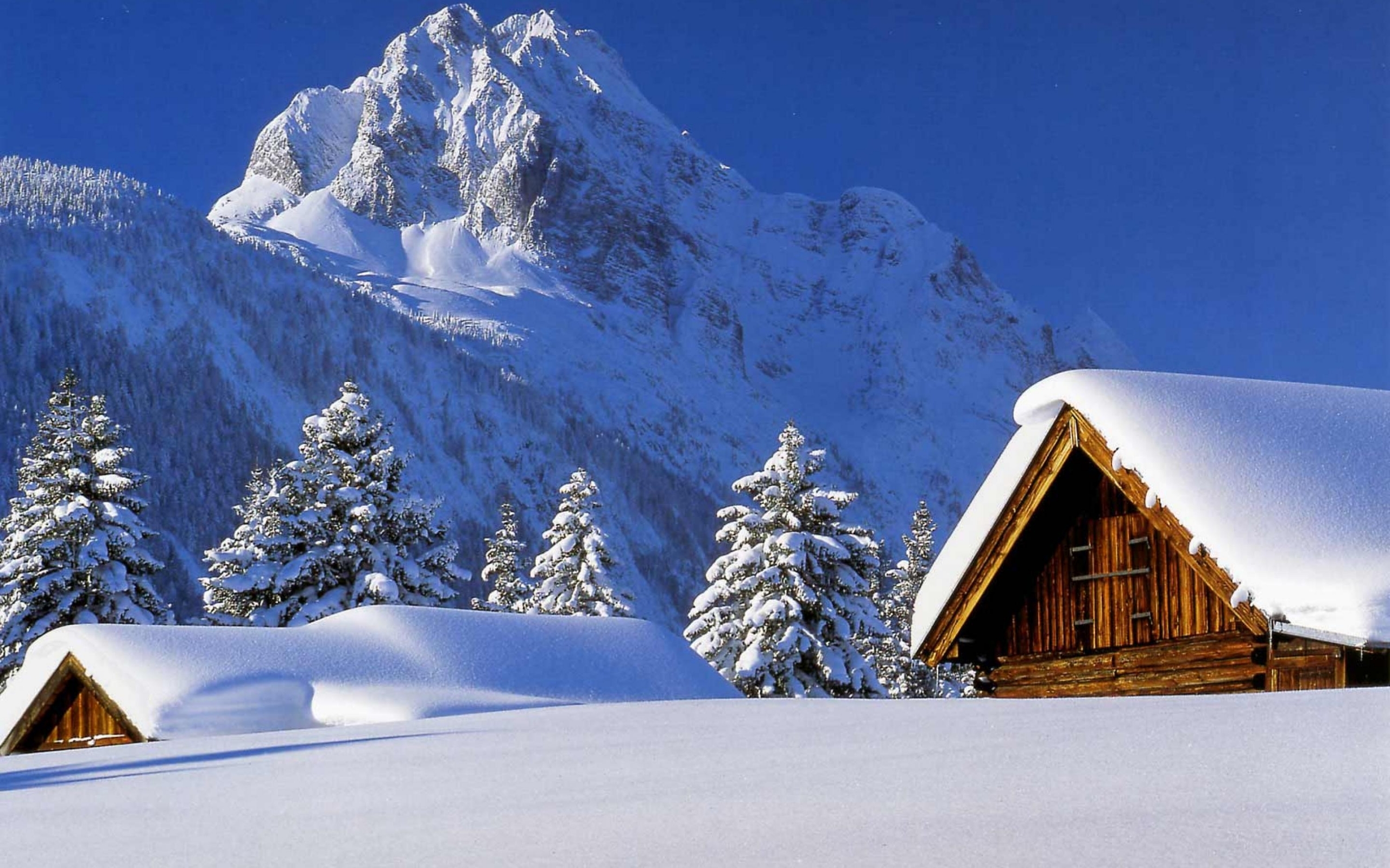 Скачать обои бесплатно Горы, Природа, Пейзаж, Зима, Снег картинка на рабочий стол ПК