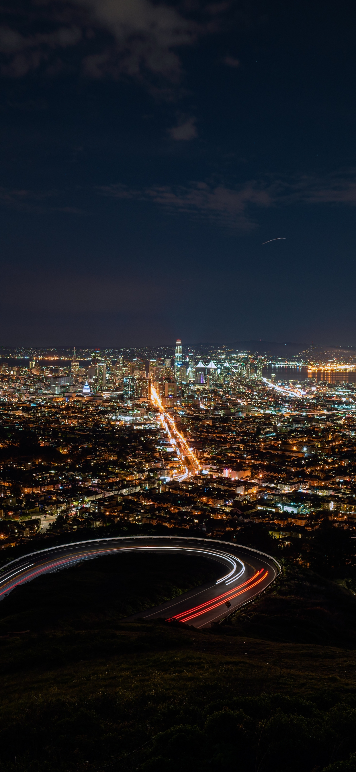 Скачать картинку Города, Ночь, Город, Сша, Городской Пейзаж, Сан Франциско, Сделано Человеком в телефон бесплатно.