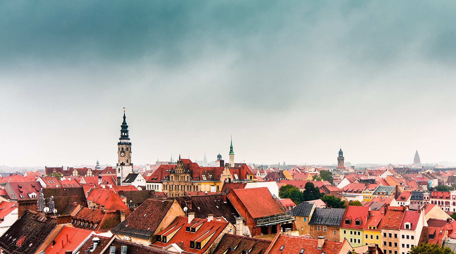 Free download wallpaper Fog, House, Cityscape, Germany, Town, Man Made, Görlitz, Towns on your PC desktop