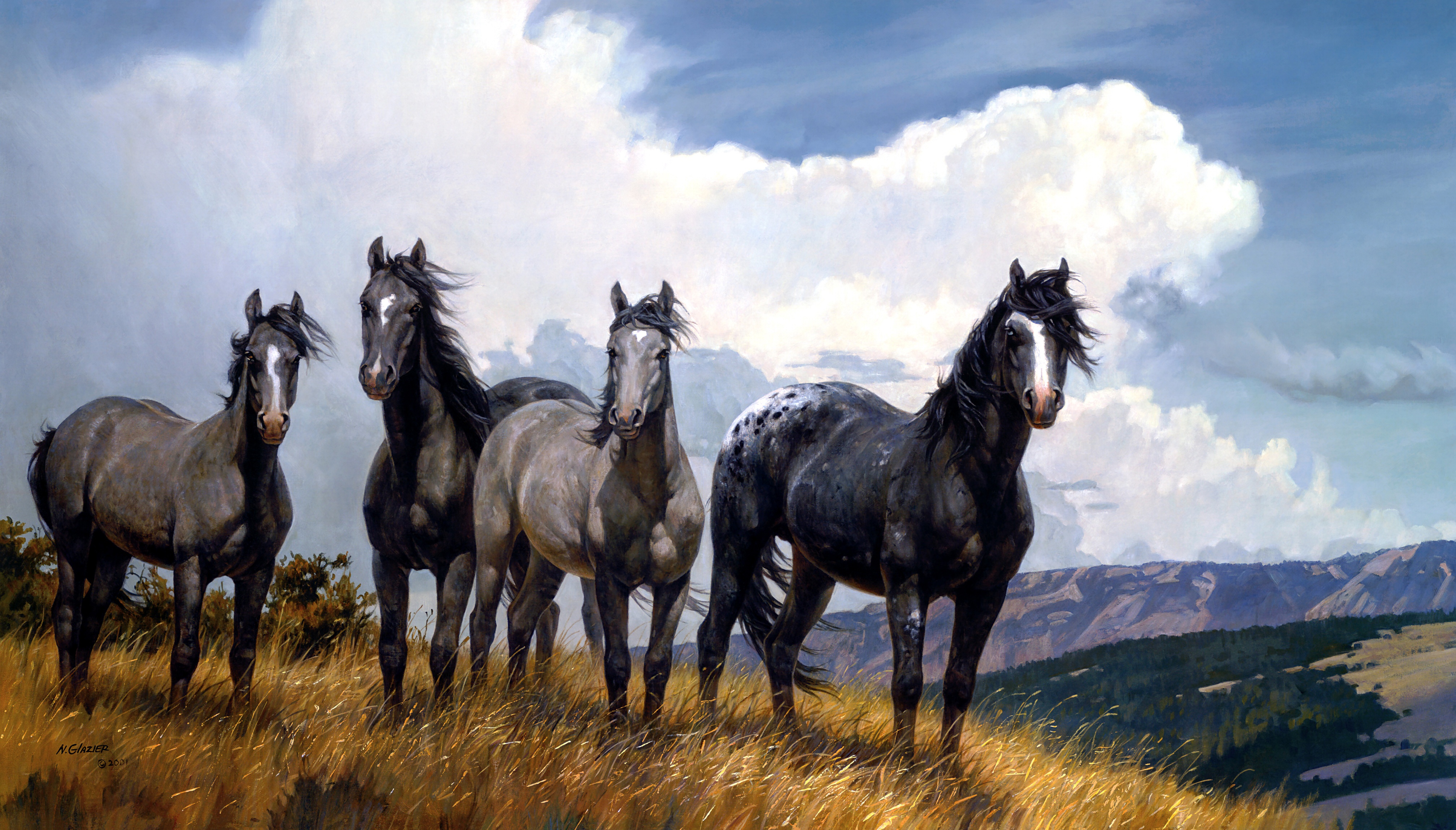 Free download wallpaper Painting, Artistic, Horse on your PC desktop