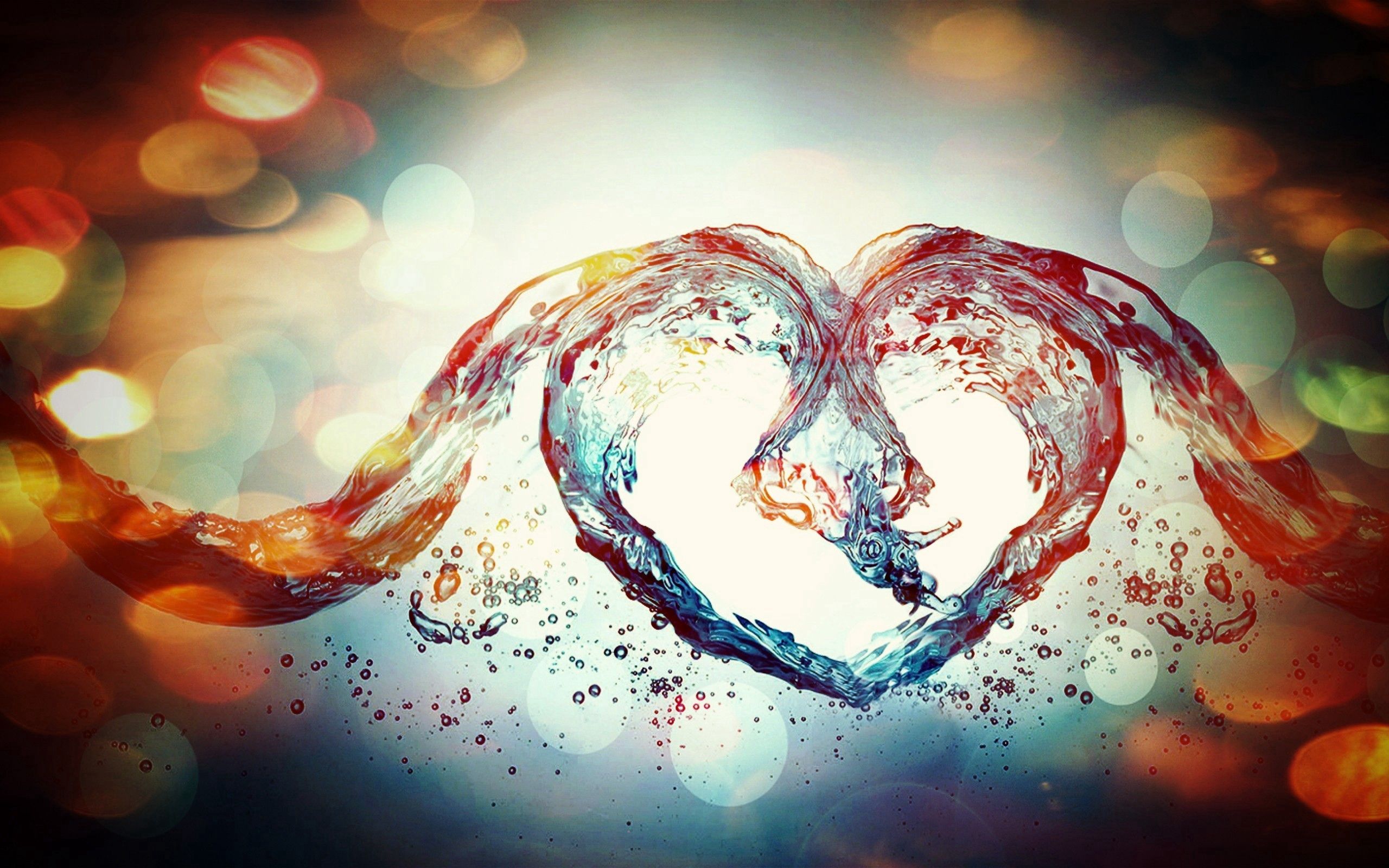 Free download wallpaper Water, Spots, Heart, Glare, Stains, Love, Liquid on your PC desktop