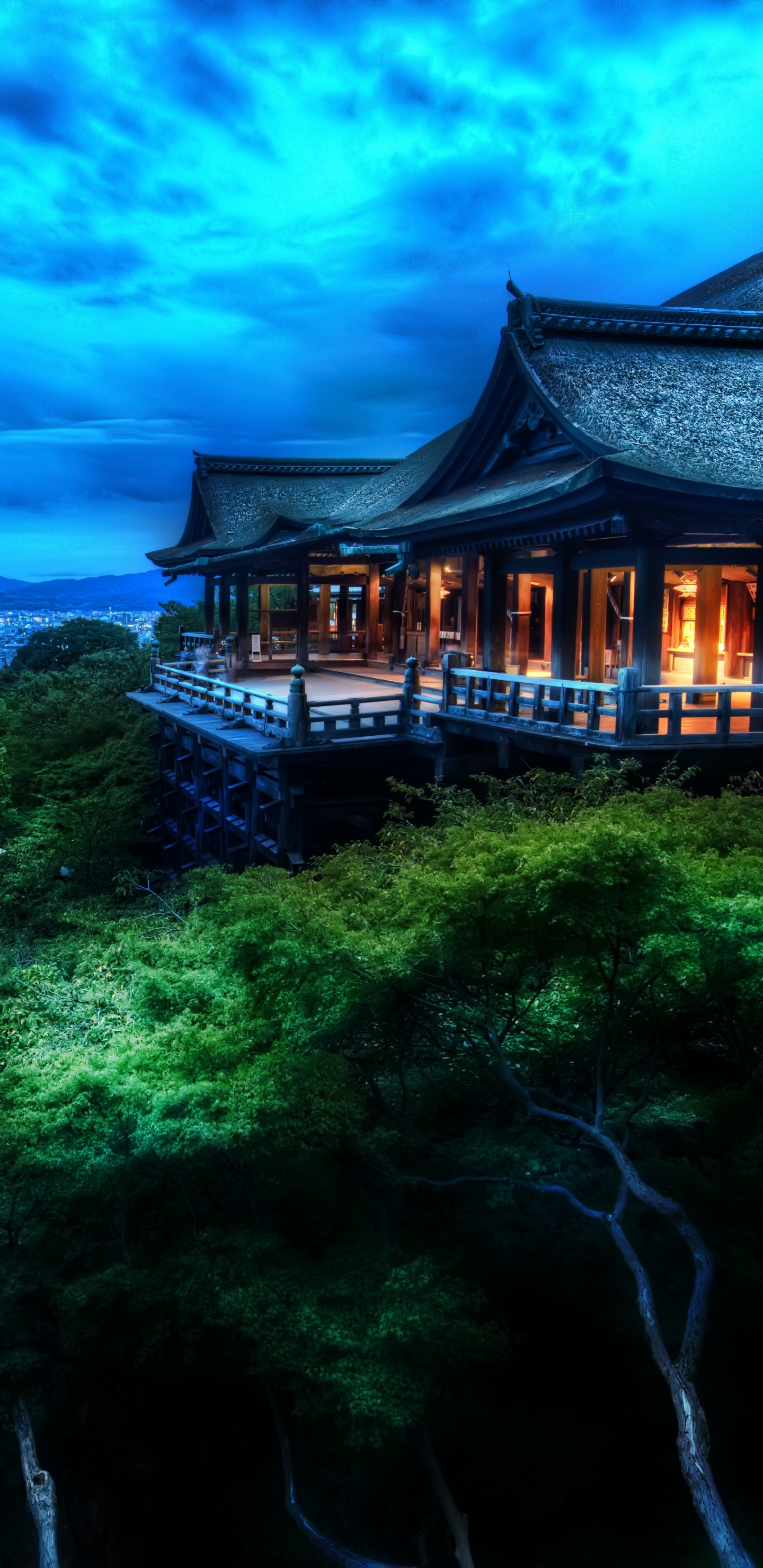 Handy-Wallpaper Architektur, Japan, Tempel, Nacht, Die Architektur, Religiös, Kyōto, Kiyomizu Dera, Buddhistischer Tempel, Otowa San Kiyomizu Dera kostenlos herunterladen.