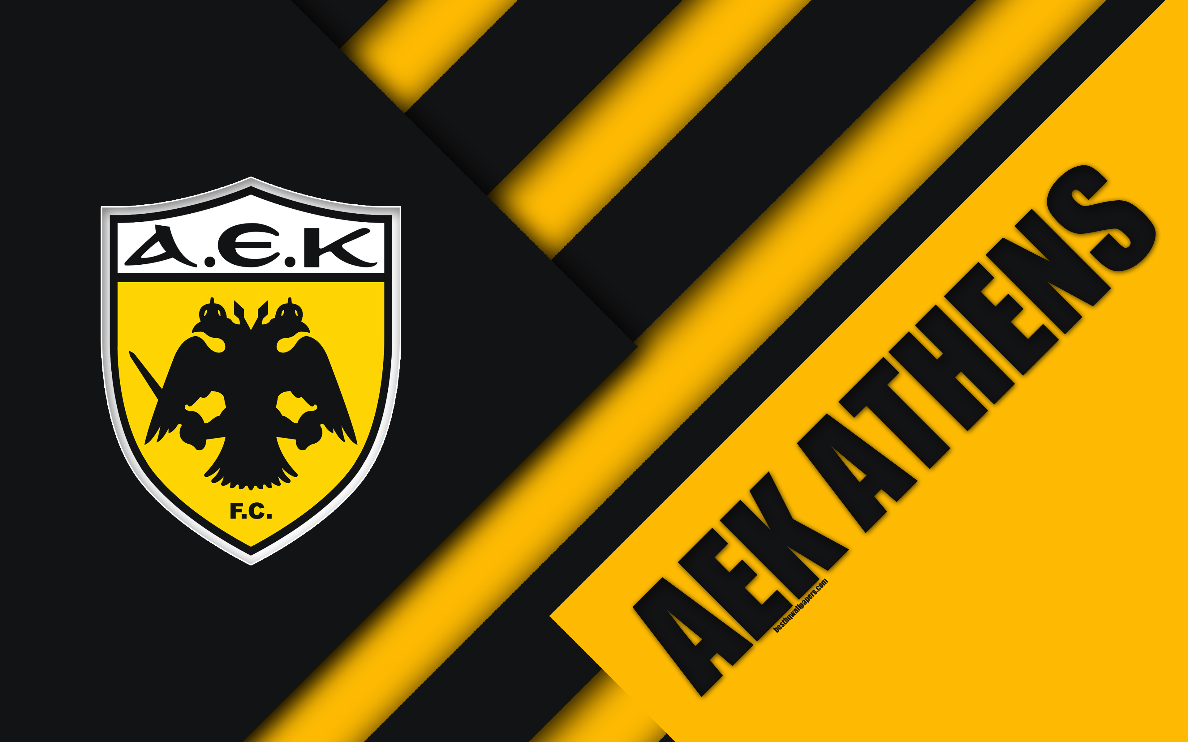 Téléchargez des papiers peints mobile Logo, Des Sports, Emblème, Football, Aek Athènes Fc gratuitement.