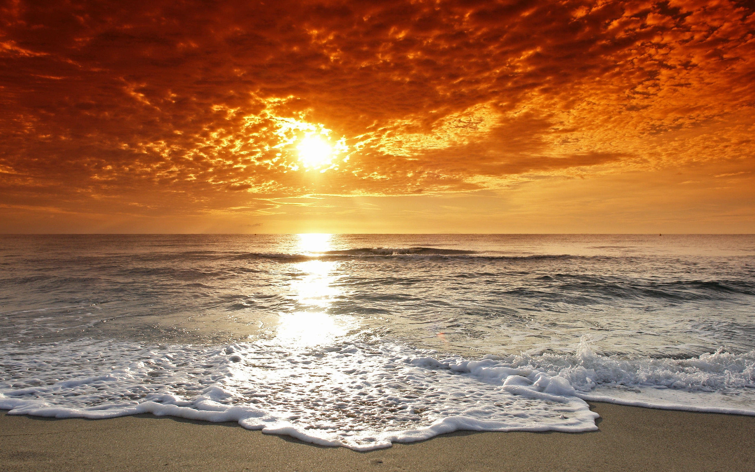 PCデスクトップに日没, 波, 風景, 海, ビーチ画像を無料でダウンロード
