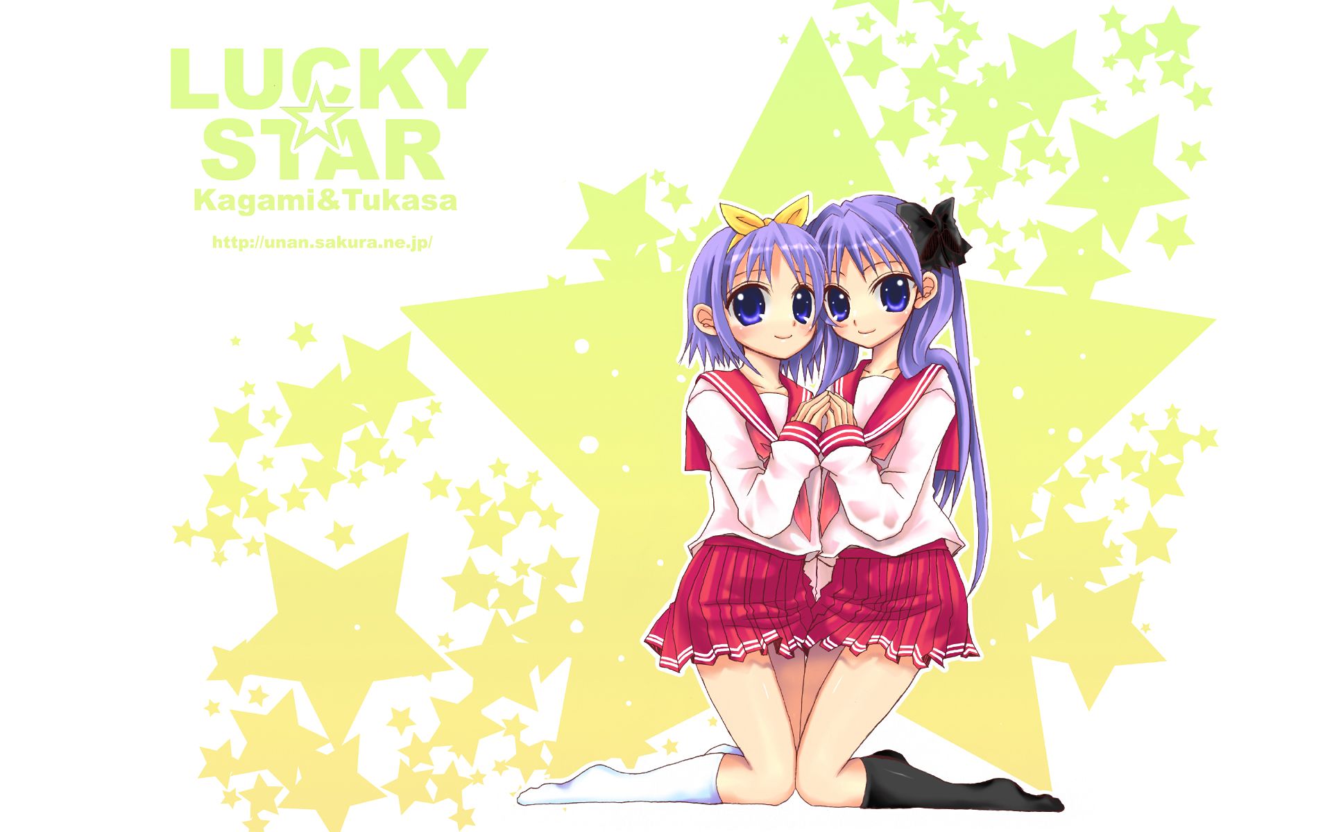 Handy-Wallpaper Animes, Raki Suta: Lucky Star, Kagami Hiiragi, Tsukasa Hiiragi kostenlos herunterladen.